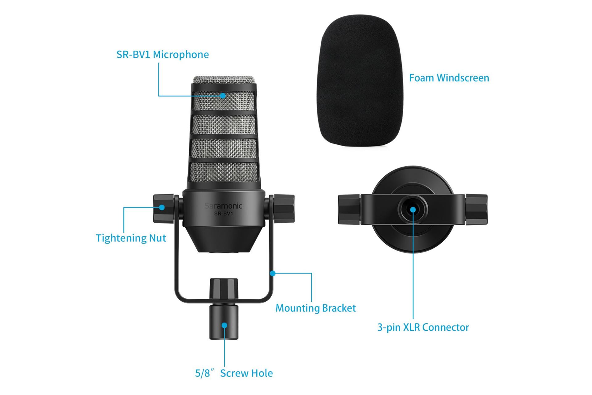 طراحی میکروفون سارامونیک Saramonic SR-BV1