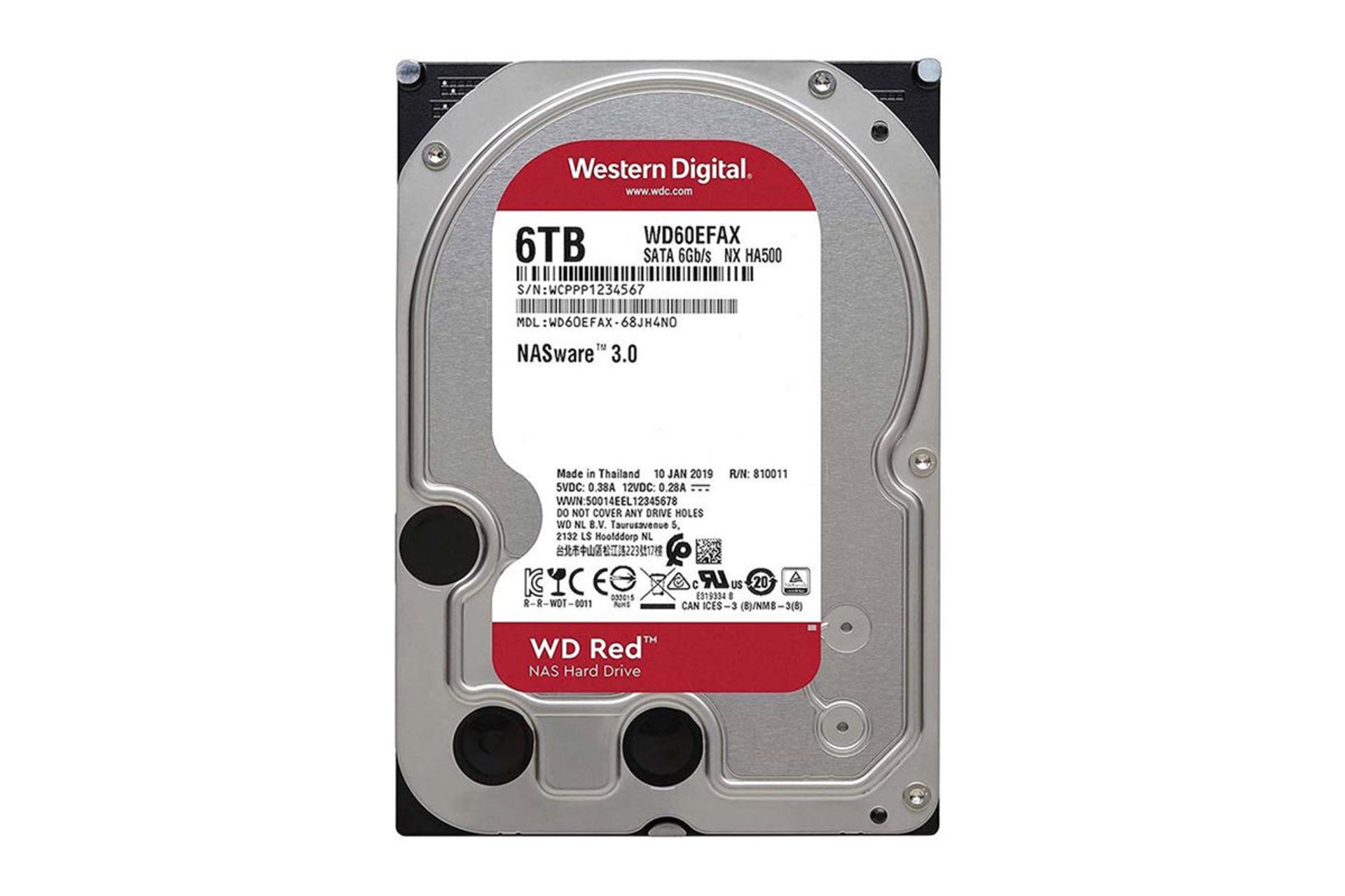 وسترن دیجیتال WD60EFAX ظرفیت 6 ترابایت / Western Digital WD60EFAX 6TB
