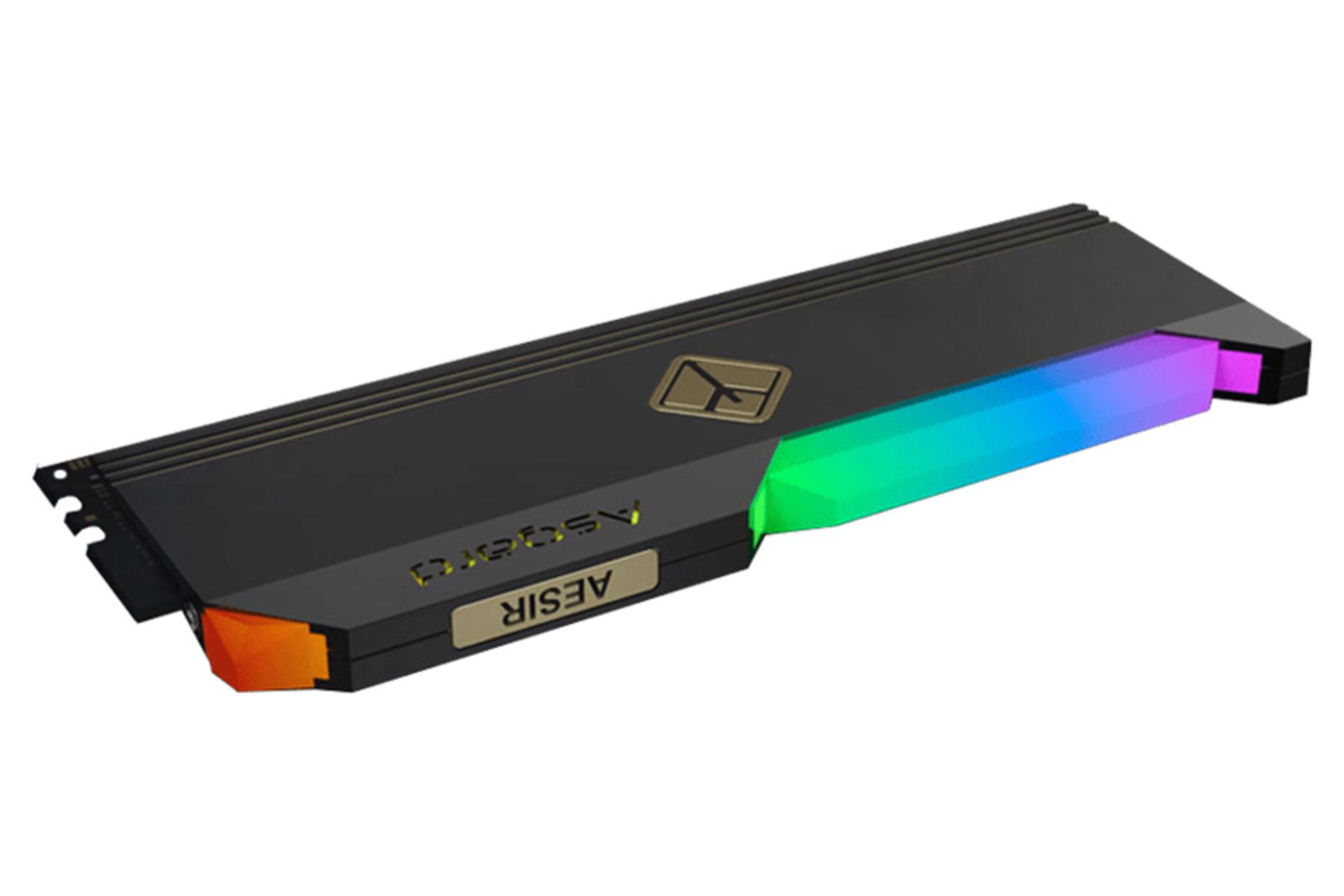 نمایش نور RGB سمت بالای رم ازگارد Aesir ظرفیت 32 گیگابایت (2x16) از نوع DDR5-4800