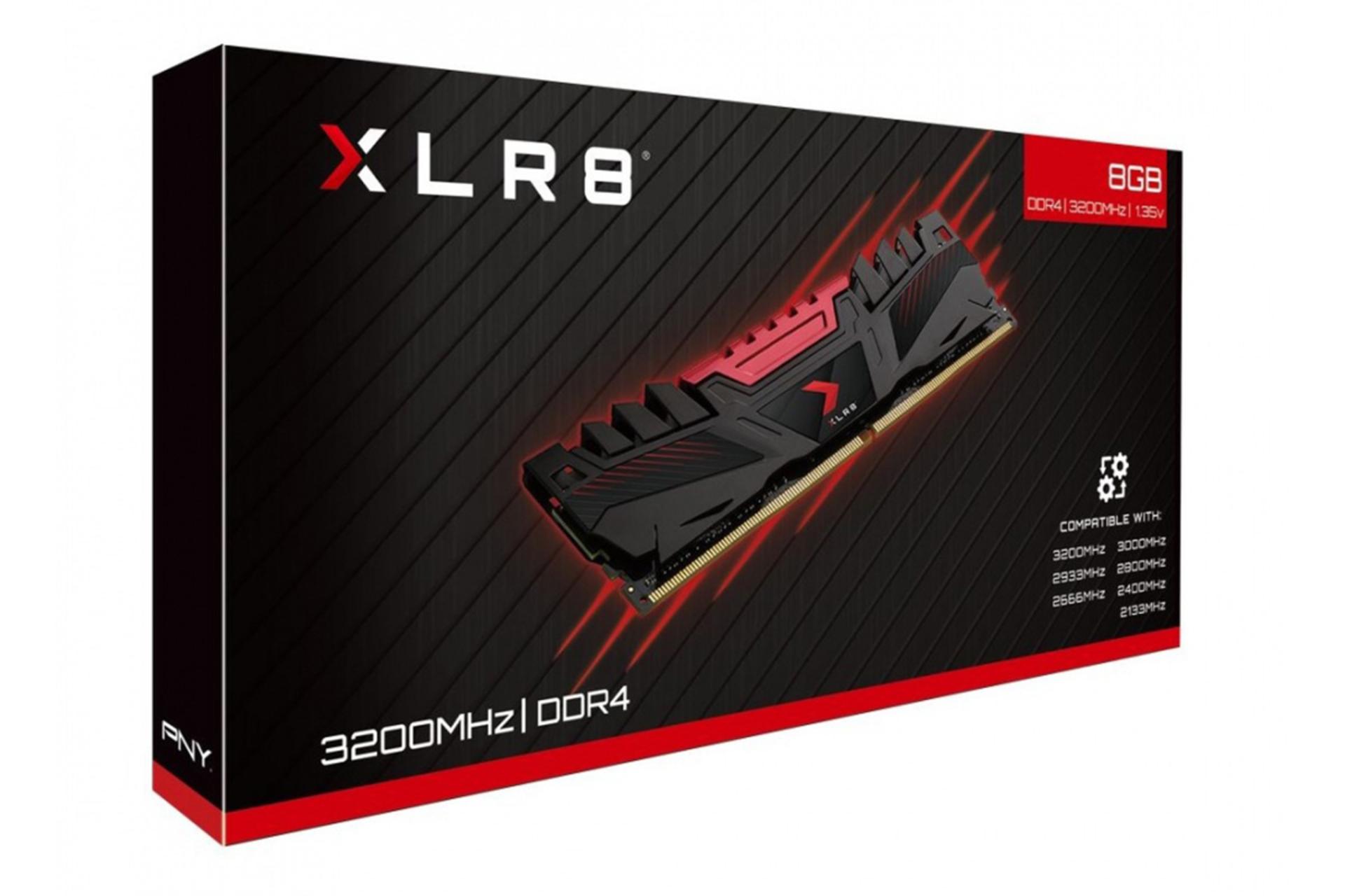 جعبه رم پی ان وای PNY XLR8 8GB DDR4-3200 CL16