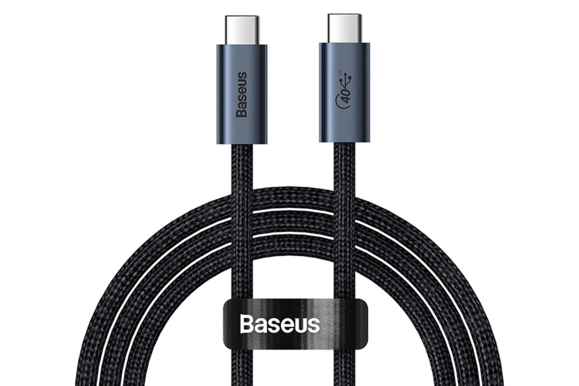 کابل شارژ USB باسئوس Type-C به Type-C مدل Flash Series USB4 Full Featured با طول 1 متر