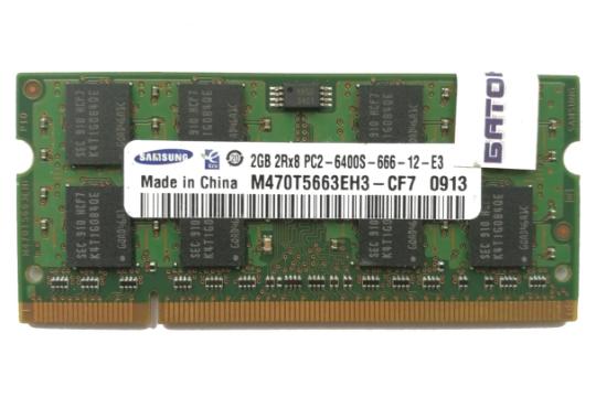 حافظه رم سامسونگ M470T5663EH3-CF7 ظرفیت 2 گیگابایت Samsung M470T5663EH3-CF7 2GB DDR2-800 CL6