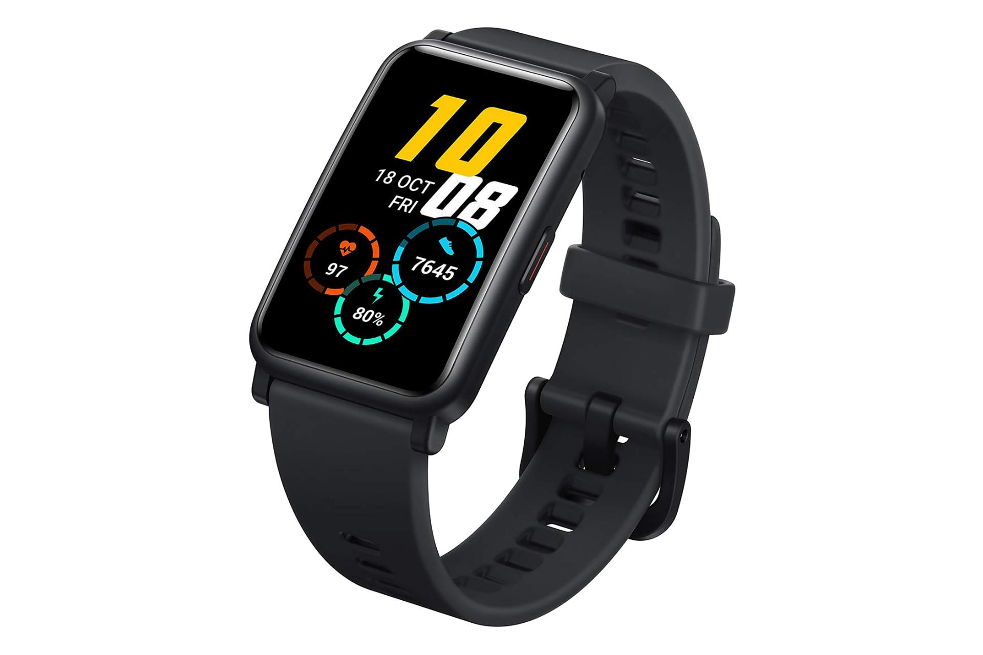 نمای کناری ابزار پوشیدنی آنر واچ ای اس Honor Watch ES مشکی