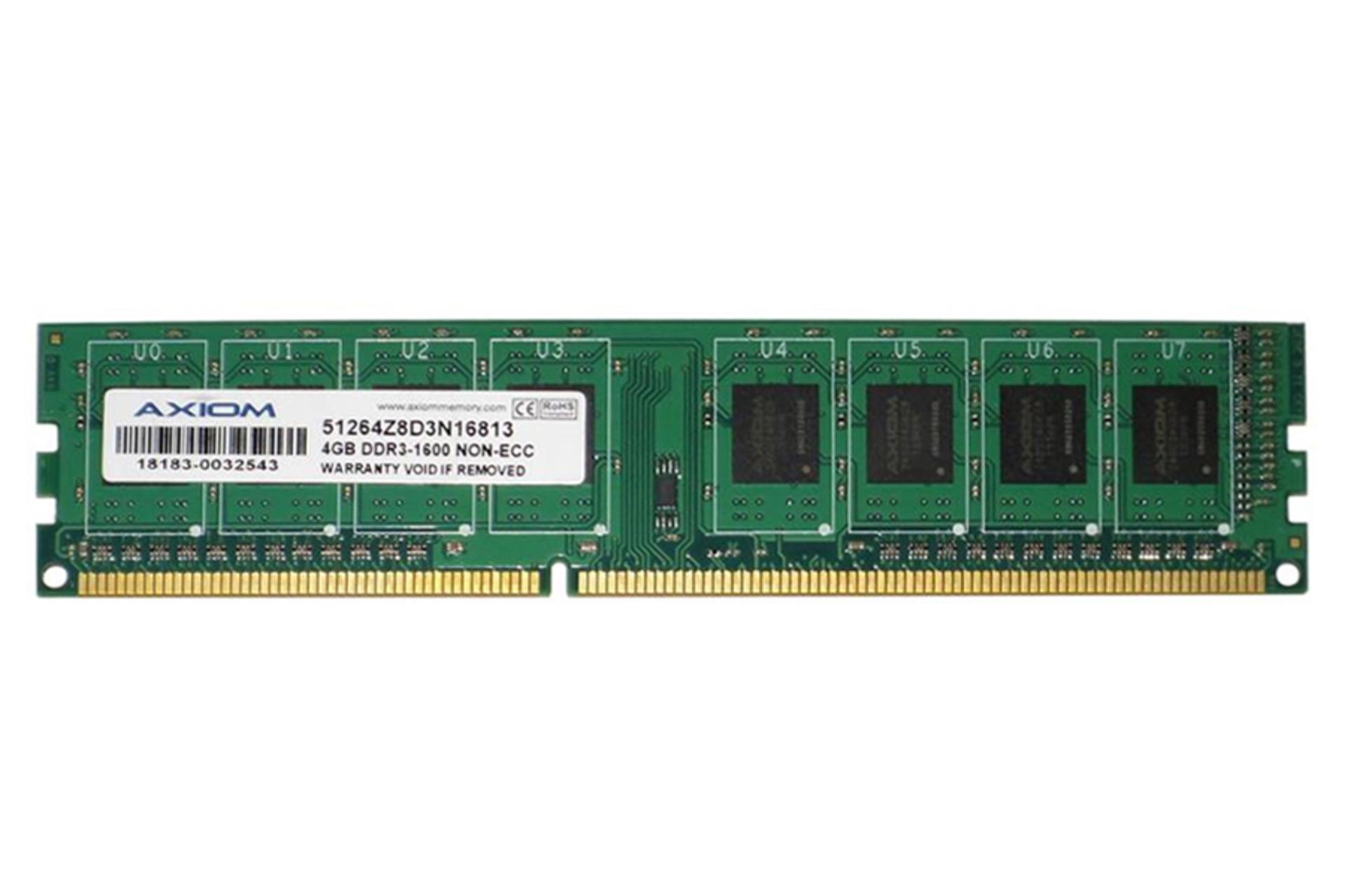 رم اکسیوم 51264Z8D3N16813 ظرفیت 4 گیگابایت از نوع DDR3-1600
