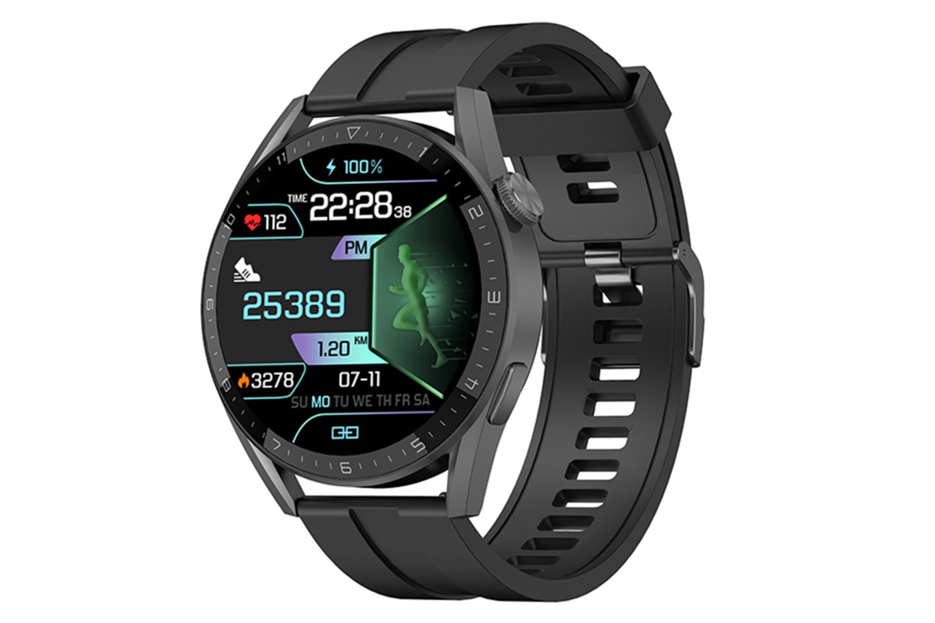 نمای نیمرخ راست ساعت هوشمند هیوامی Mars H505