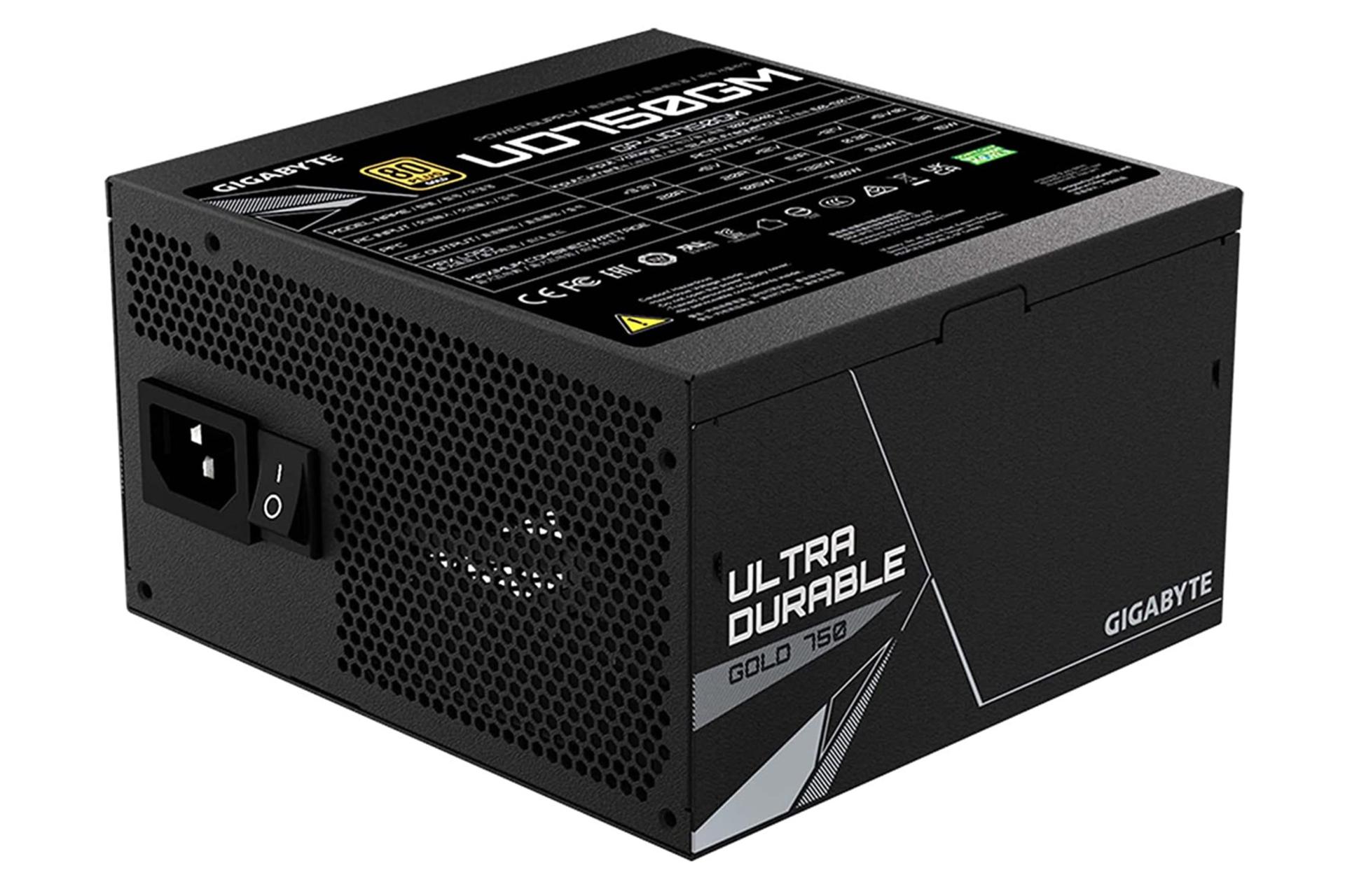 مرجع متخصصين ايران ابعاد پاور كامپيوتر گيگابايت GIGABYTE GP-UD750GM با توان 750 وات