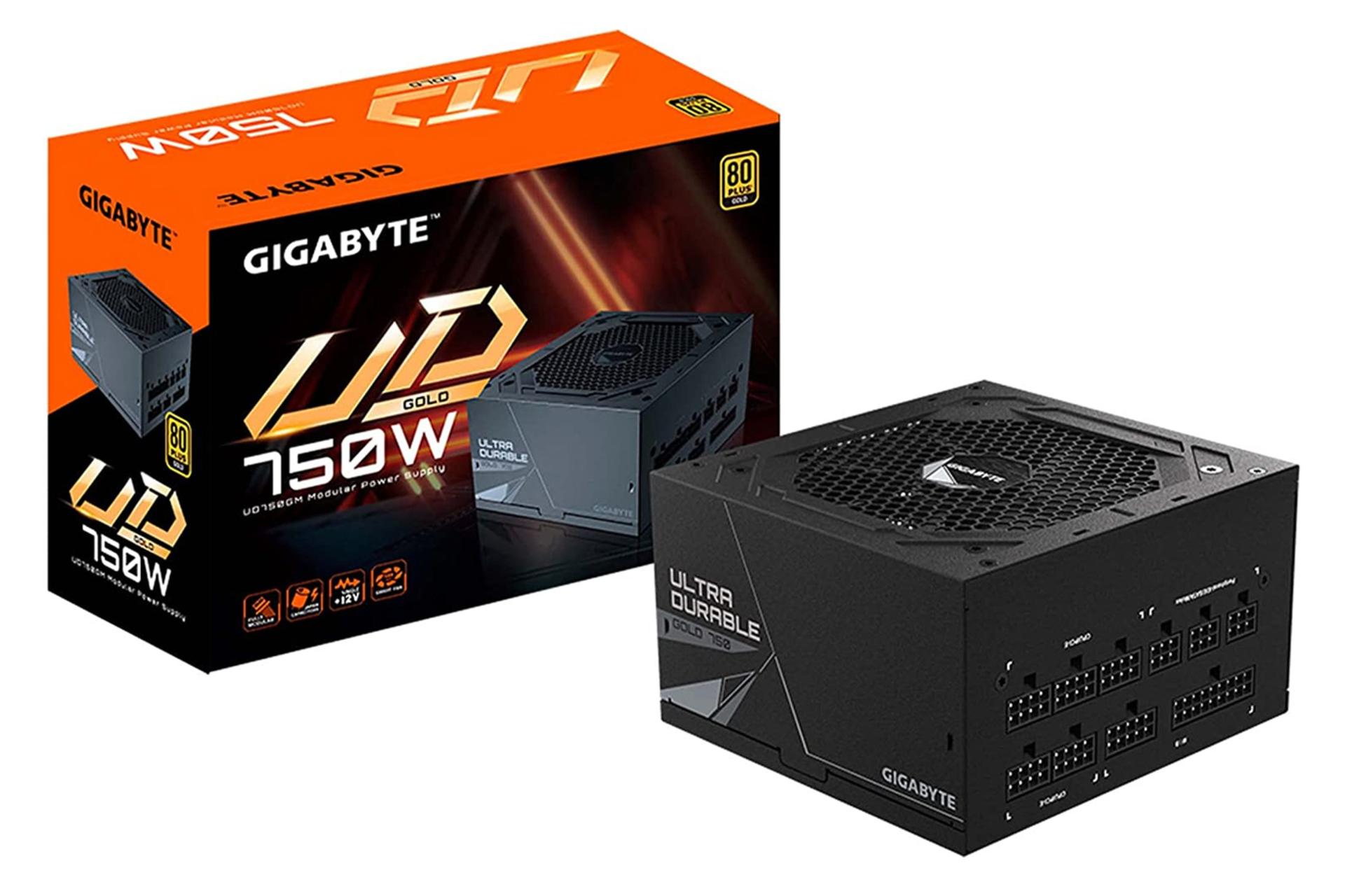 جعبه پاور کامپیوتر گیگابایت GIGABYTE GP-UD750GM با توان 750 وات