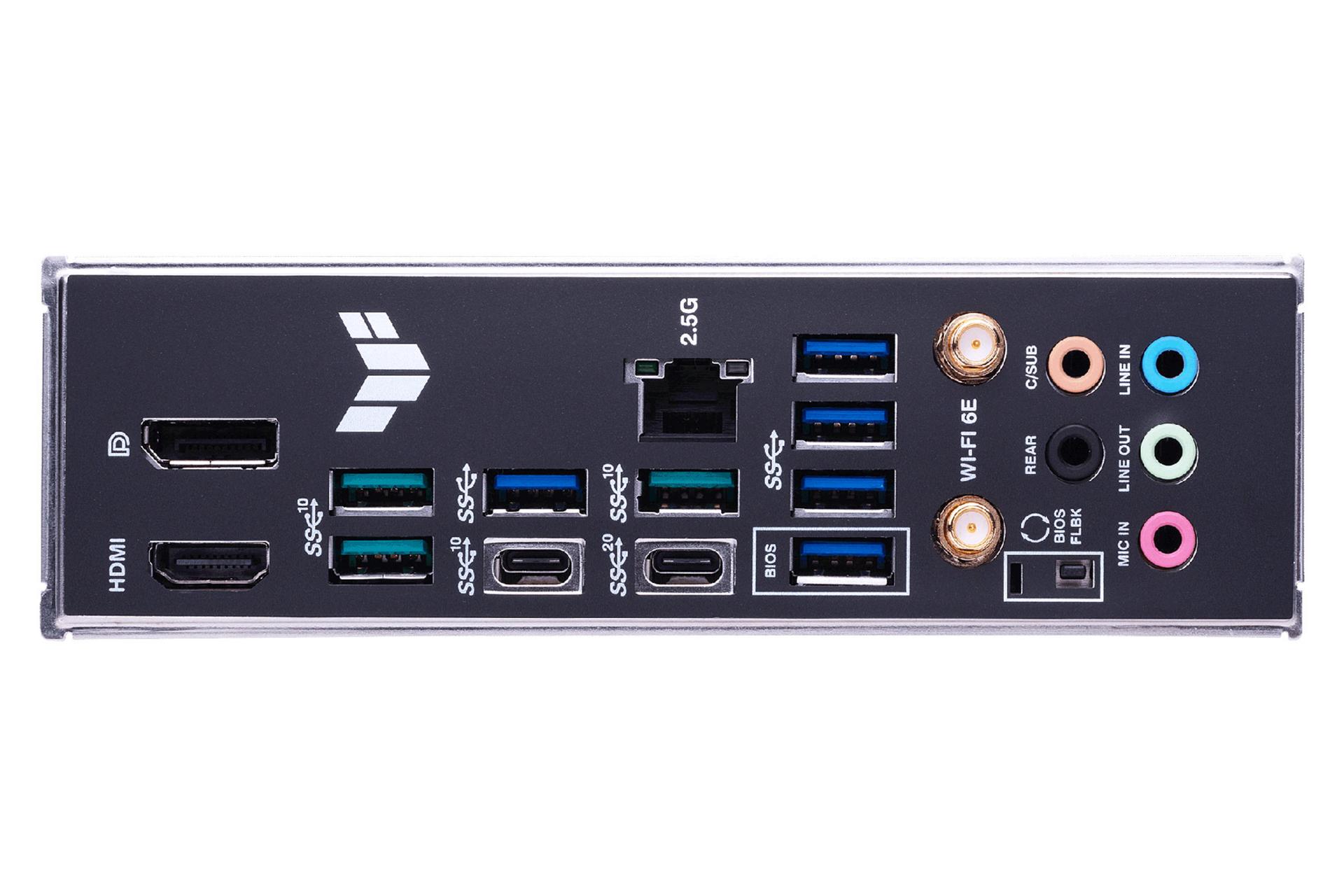 درگاه‌های مادربرد ایسوس ASUS TUF GAMING X670E-PLUS WIFI