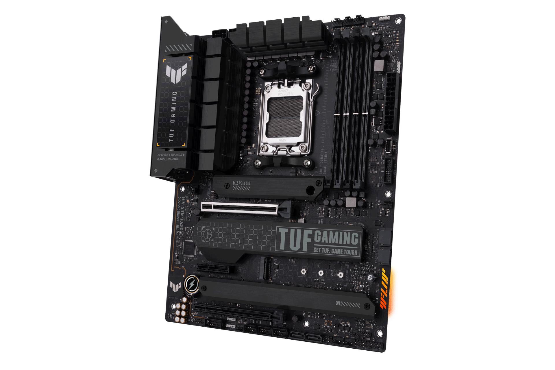 نمای سمت راست مادربرد ایسوس ASUS TUF GAMING X670E-PLUS WIFI