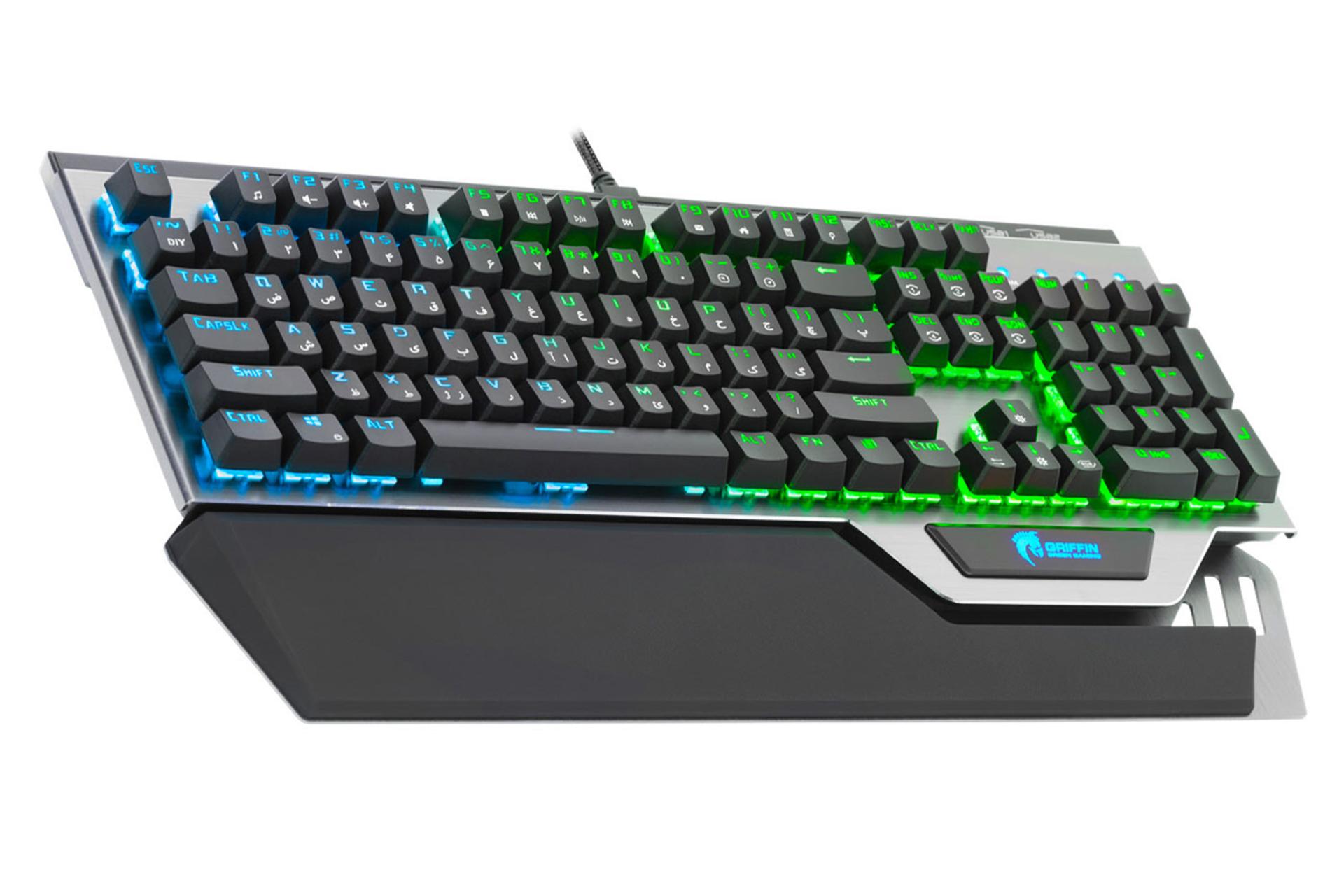 نمای چپ کیبورد گرین GK801 RGB