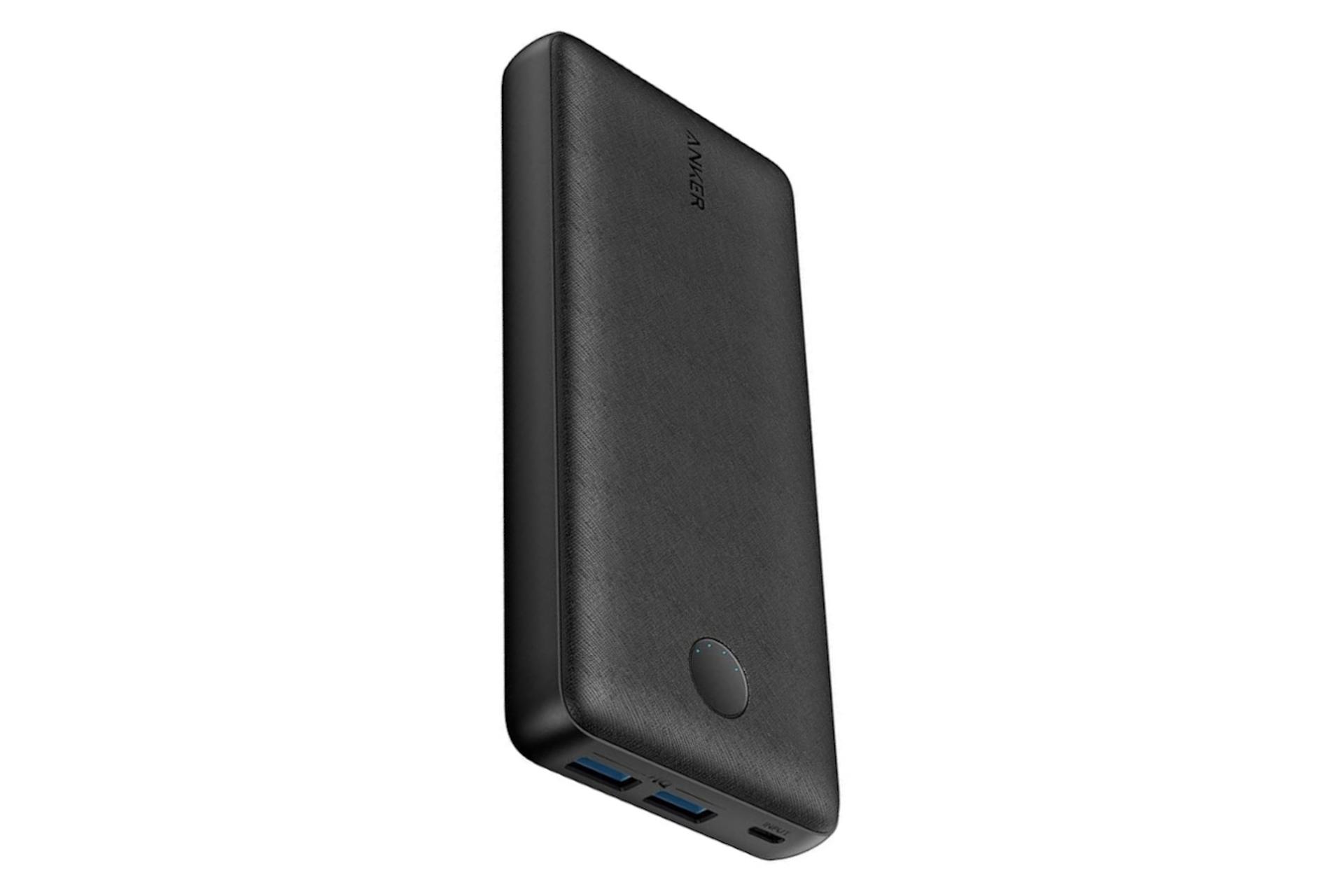 نمای روبرو پاور بانک انکر A1363 PowerCore با ظرفیت 20000mAh میلی آمپر Anker A1363 PowerCore 20000m