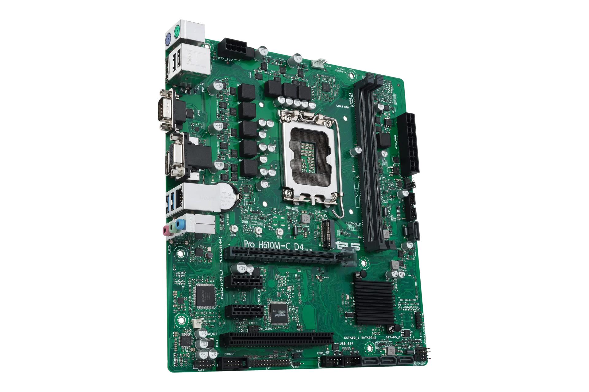 نمای کناری مادربرد ایسوس ASUS Pro H610M-C D4-CSM