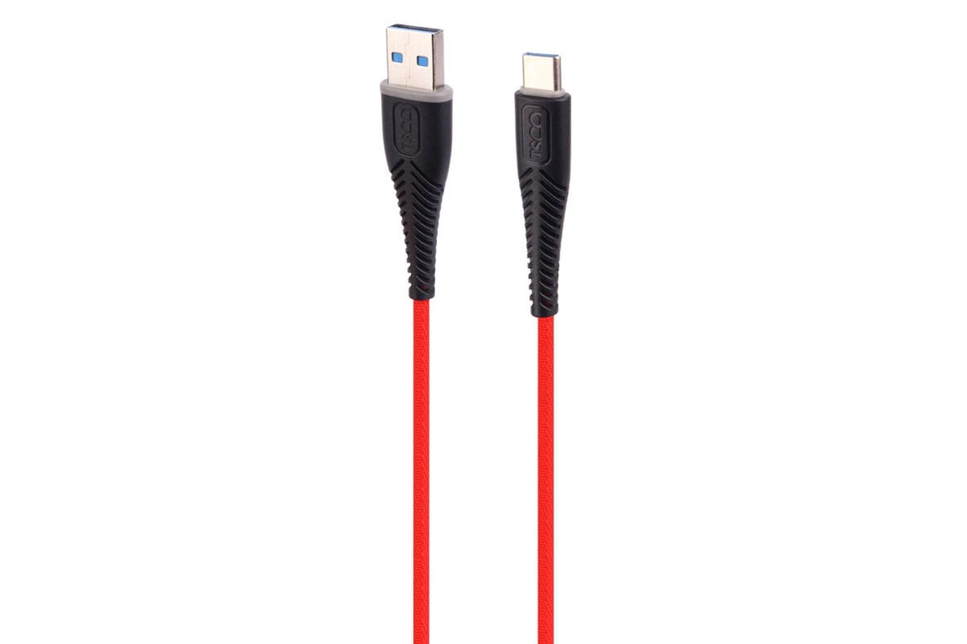 کابل شارژ USB تسکو Type-A به Type-C مدل TC C351 با طول 1 متر قرمز