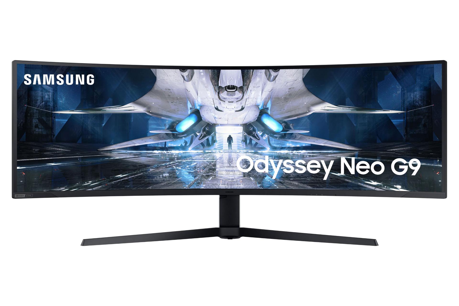 نمای جلوی مانیتور سامسونگ 49 اینچ مدل Odyssey Neo G9 LS49AG950N