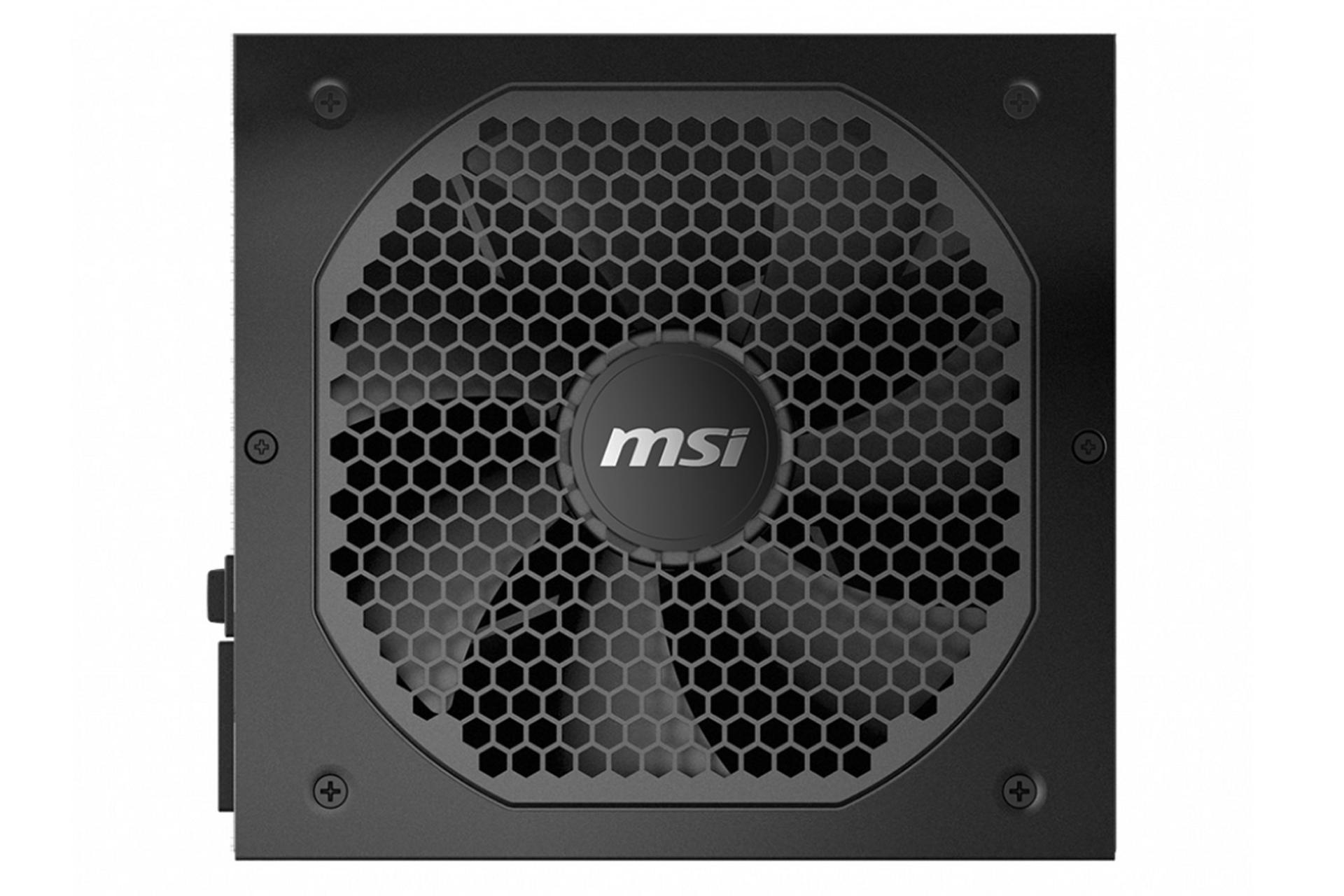  ام اس آی MPG A750GF با توان 750 وات نمای بالا