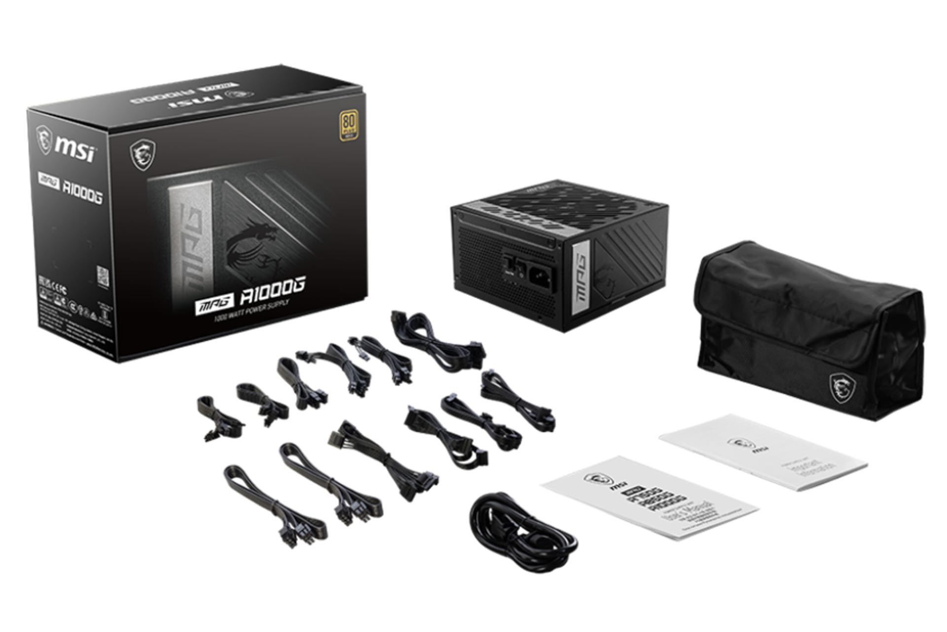 اقلام همراه پاور کامپیوتر ام اس آی MSI MPG A1000G با توان 1000 وات