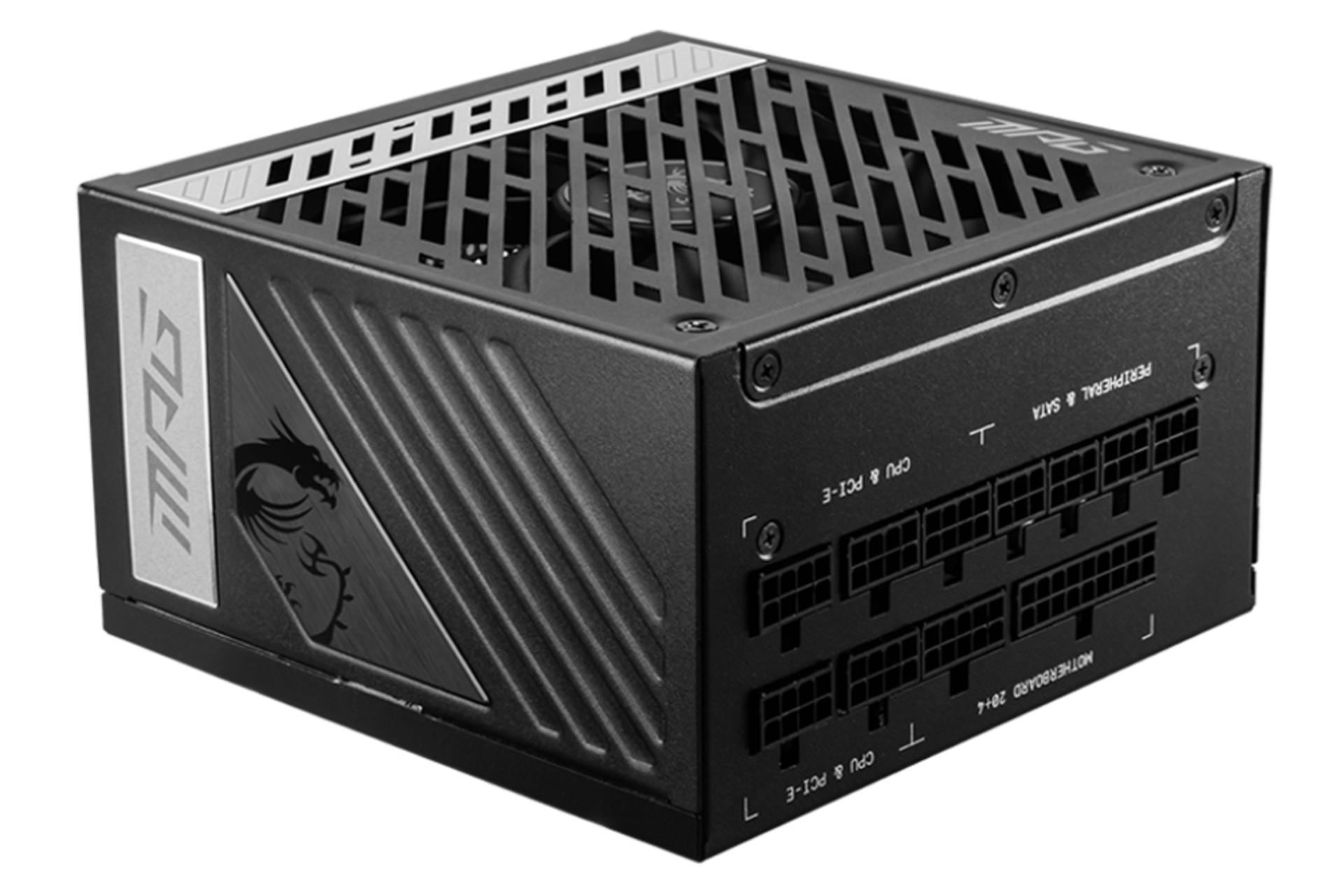 ابعاد پاور کامپیوتر ام اس آی MSI MPG A1000G با توان 1000 وات