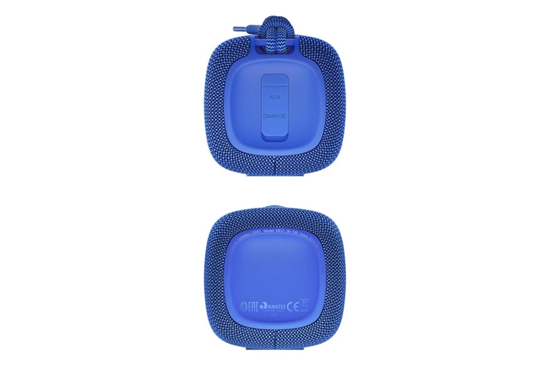 بالا و پایین اسپیکر شیائومی Xiaomi Mi Portable Bluetooth Speaker MDZ-36-DB آبی