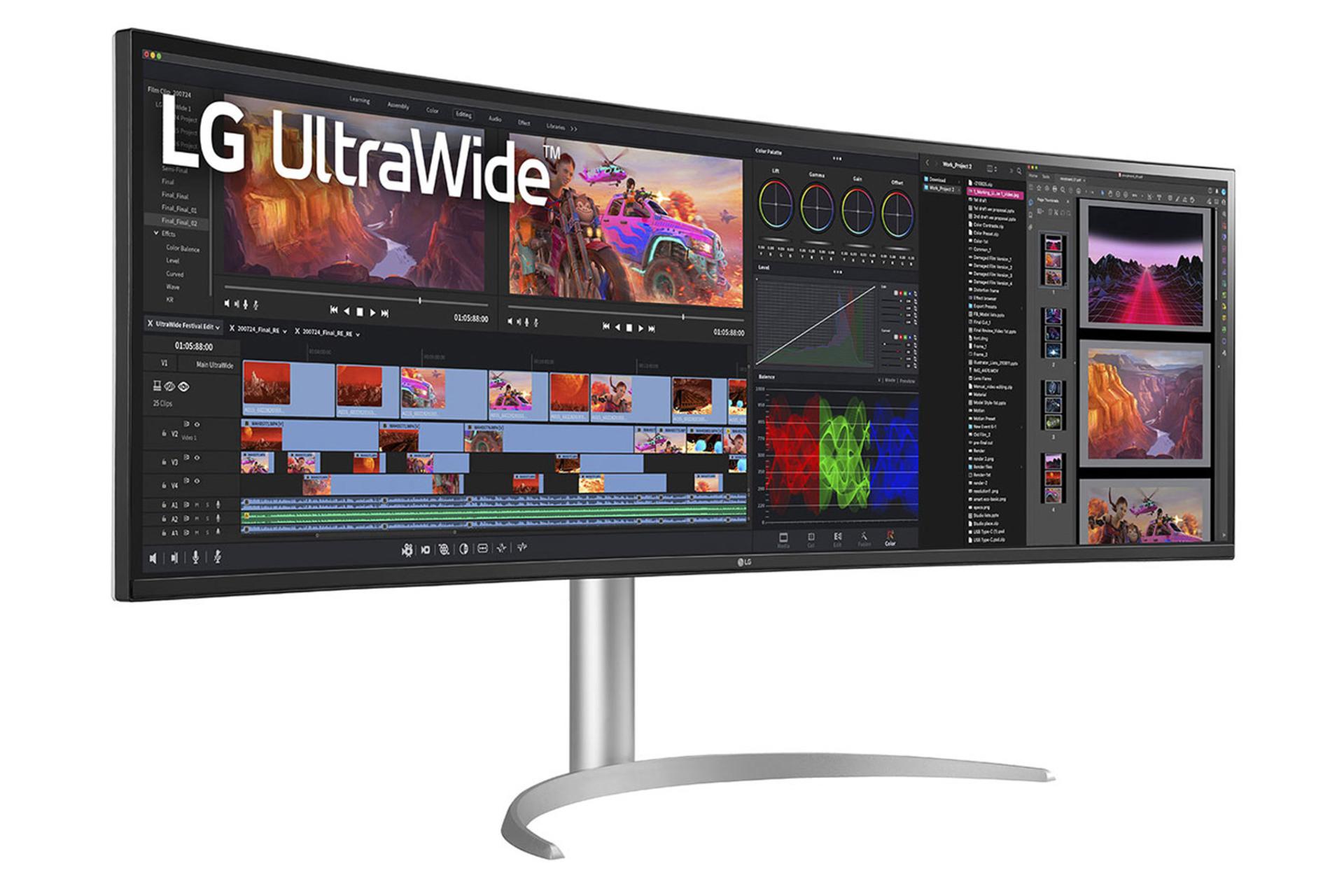 ابعاد مانیتور ال جی 49 اینچ مدل LG 49WQ95C