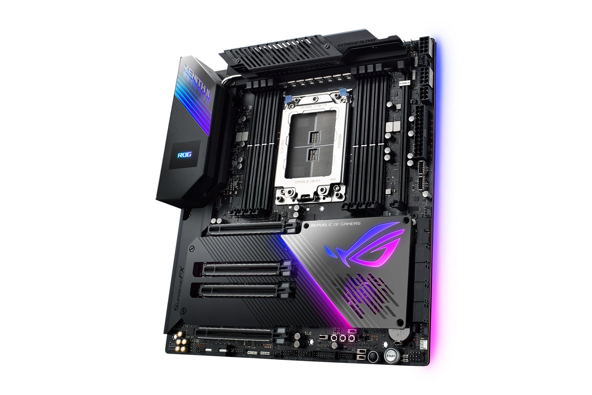 نمای کناری مادربرد ایسوس ASUS ROG Zenith II Extreme Alpha