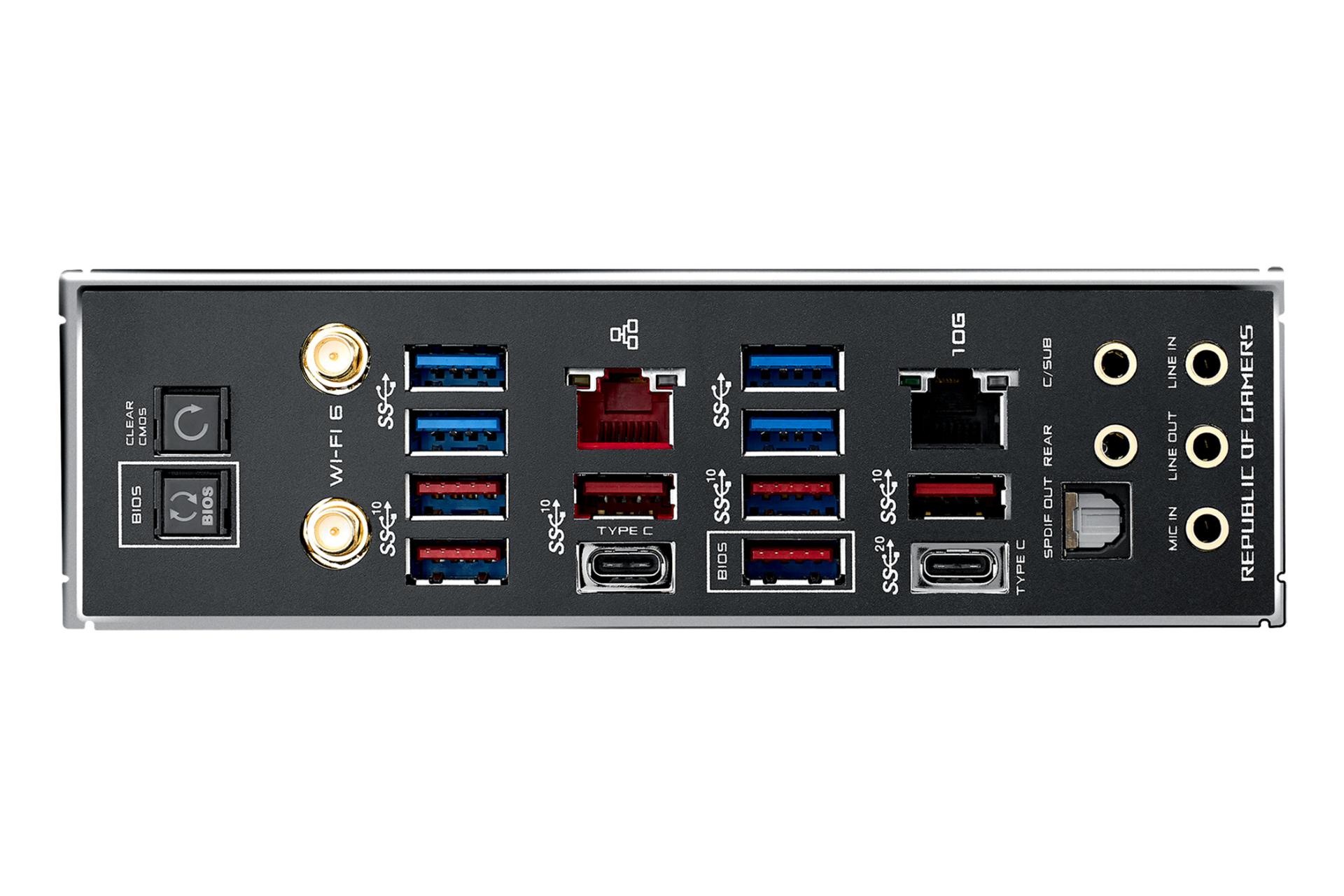 درگاه‌های مادربرد ایسوس ASUS ROG Zenith II Extreme Alpha