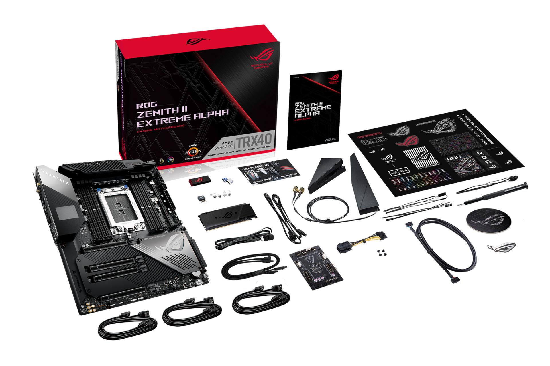 اقلام همراه مادربرد ایسوس ASUS ROG Zenith II Extreme Alpha