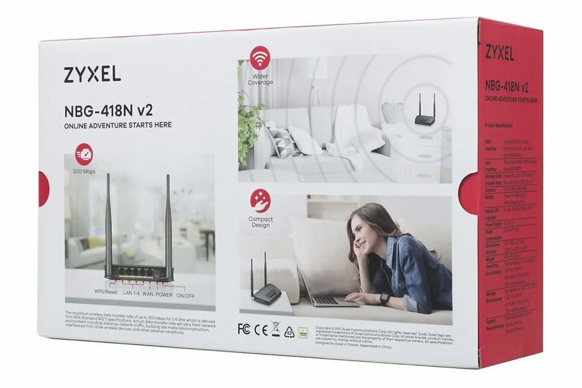 جعبه روتر زایکسل ZYXEL NBG-418N v2