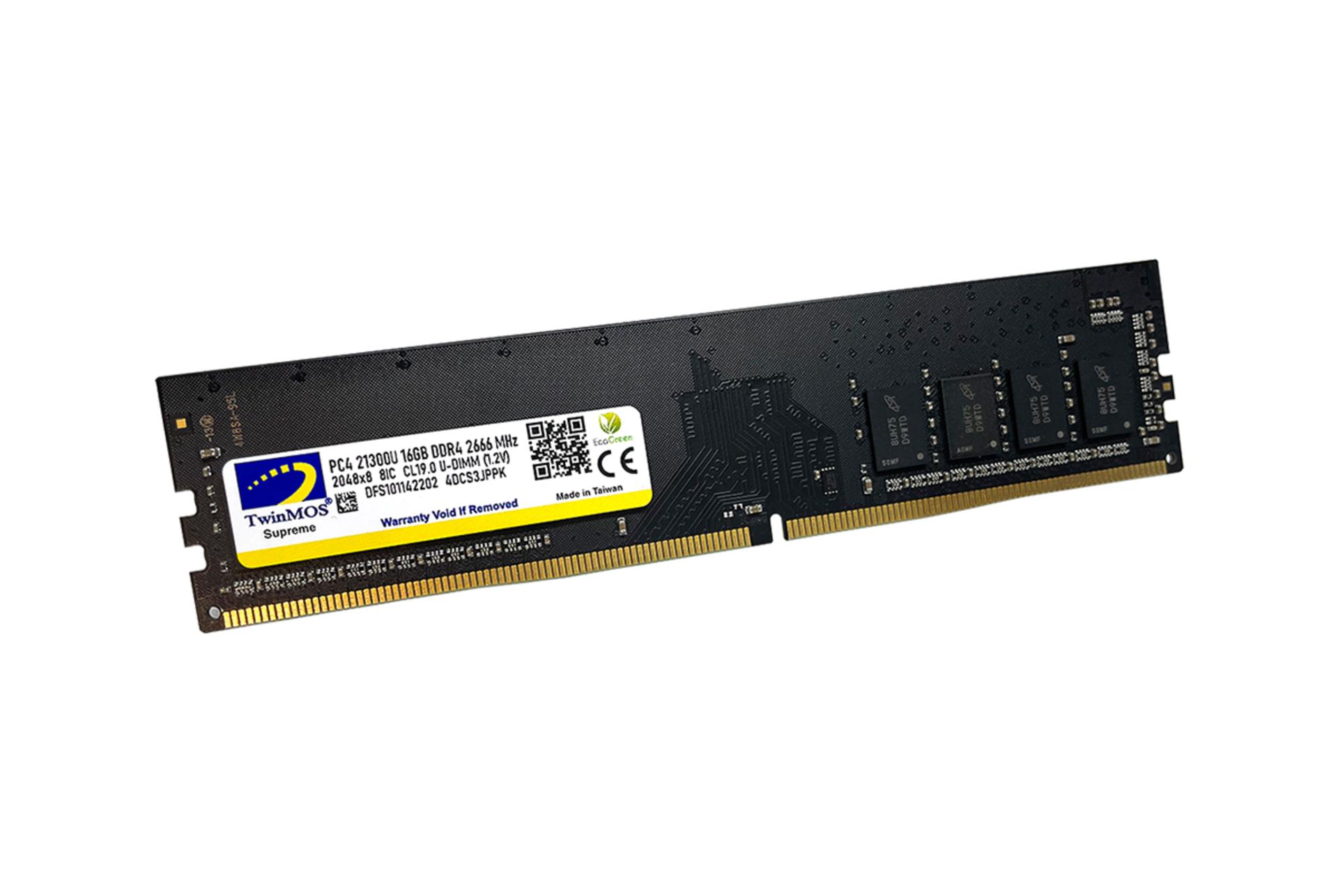 نمای کنار رم توین موس MDD44GB2666D ظرفیت 4 گیگابایت از نوع DDR4-2666