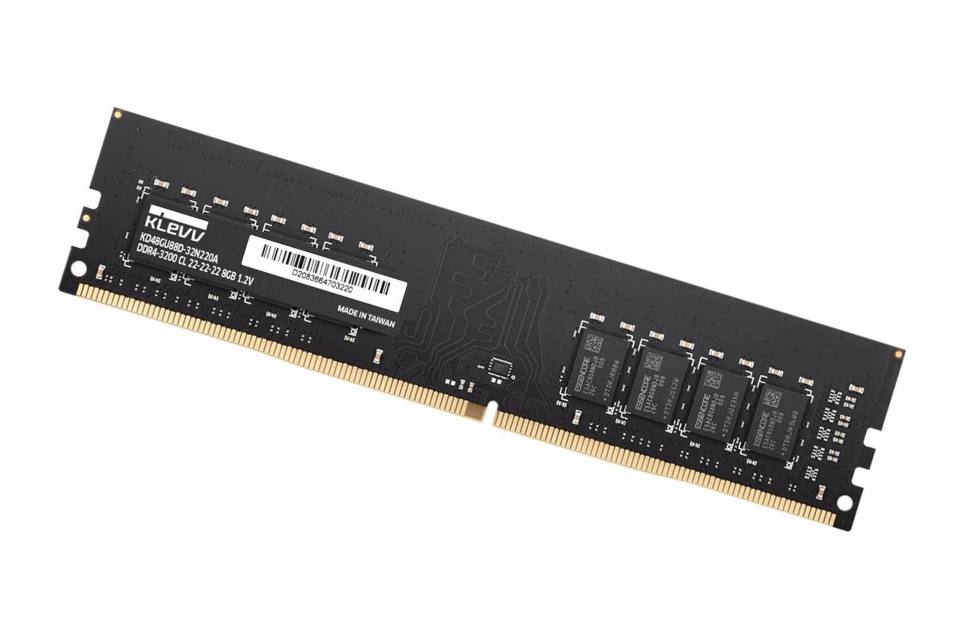 klevv U-DIMM Standard ظرفیت 8 گیگابایت از نوع DDR4-3200 نمای جانبی2