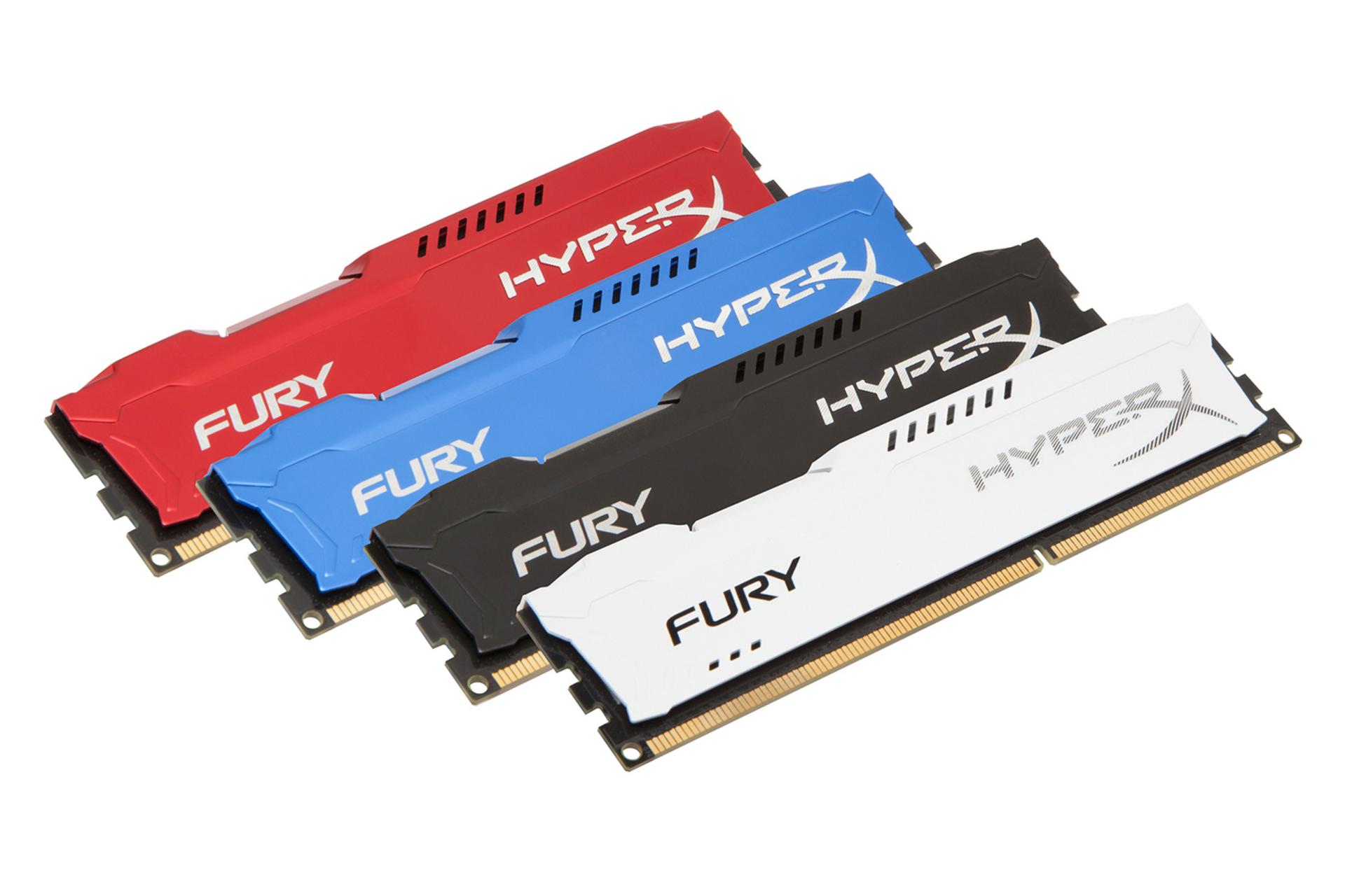 رنگ‌های رم هایپر ایکس HyperX Fury 8GB (2x4) DDR3-1600 CL10