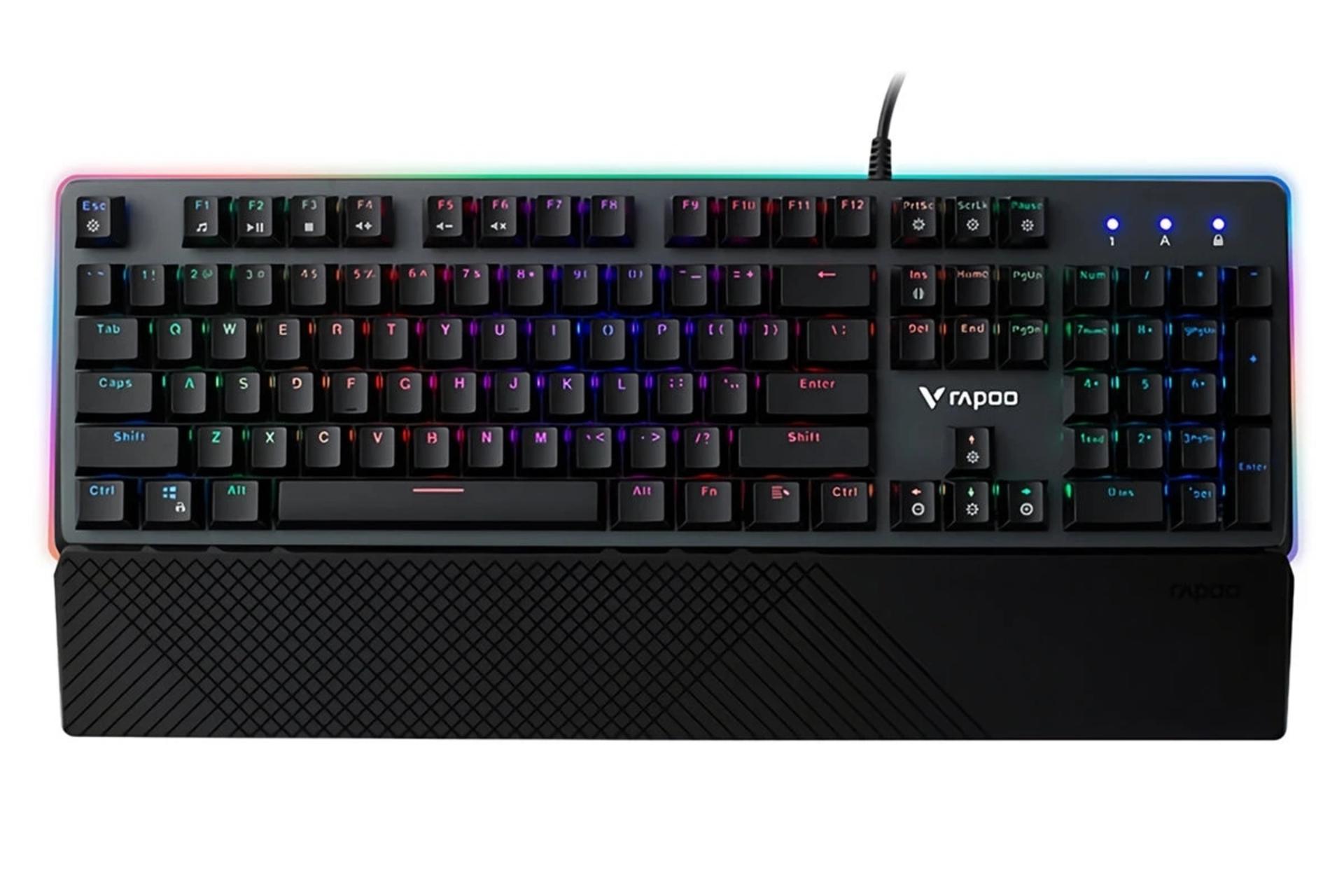 مرجع متخصصين ايران نماي جلو كيبورد گيمينگ Rapoo V800RGB