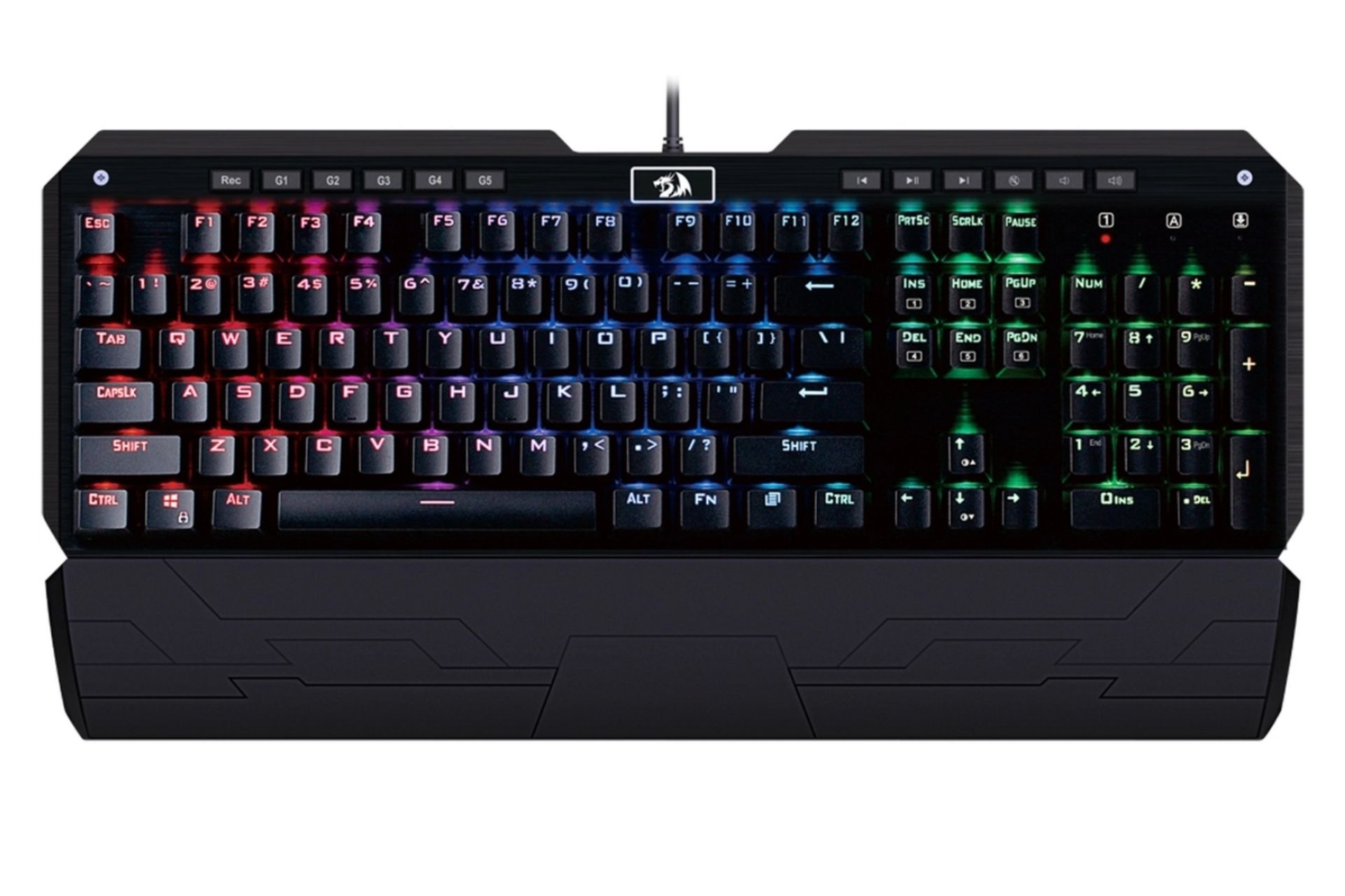 نمای جلو کیبورد گیمینگ Redragon INDRAH K555