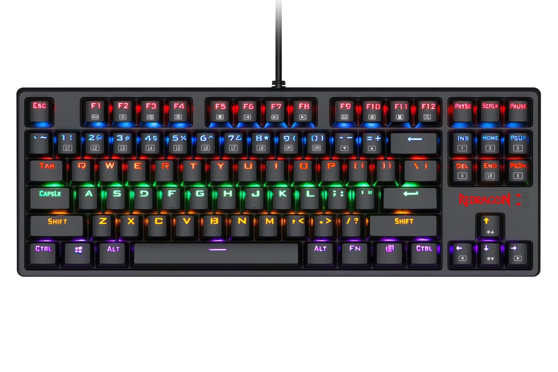 نمای روبرو کیبورد ردراگون Redragon K576R DAKSA