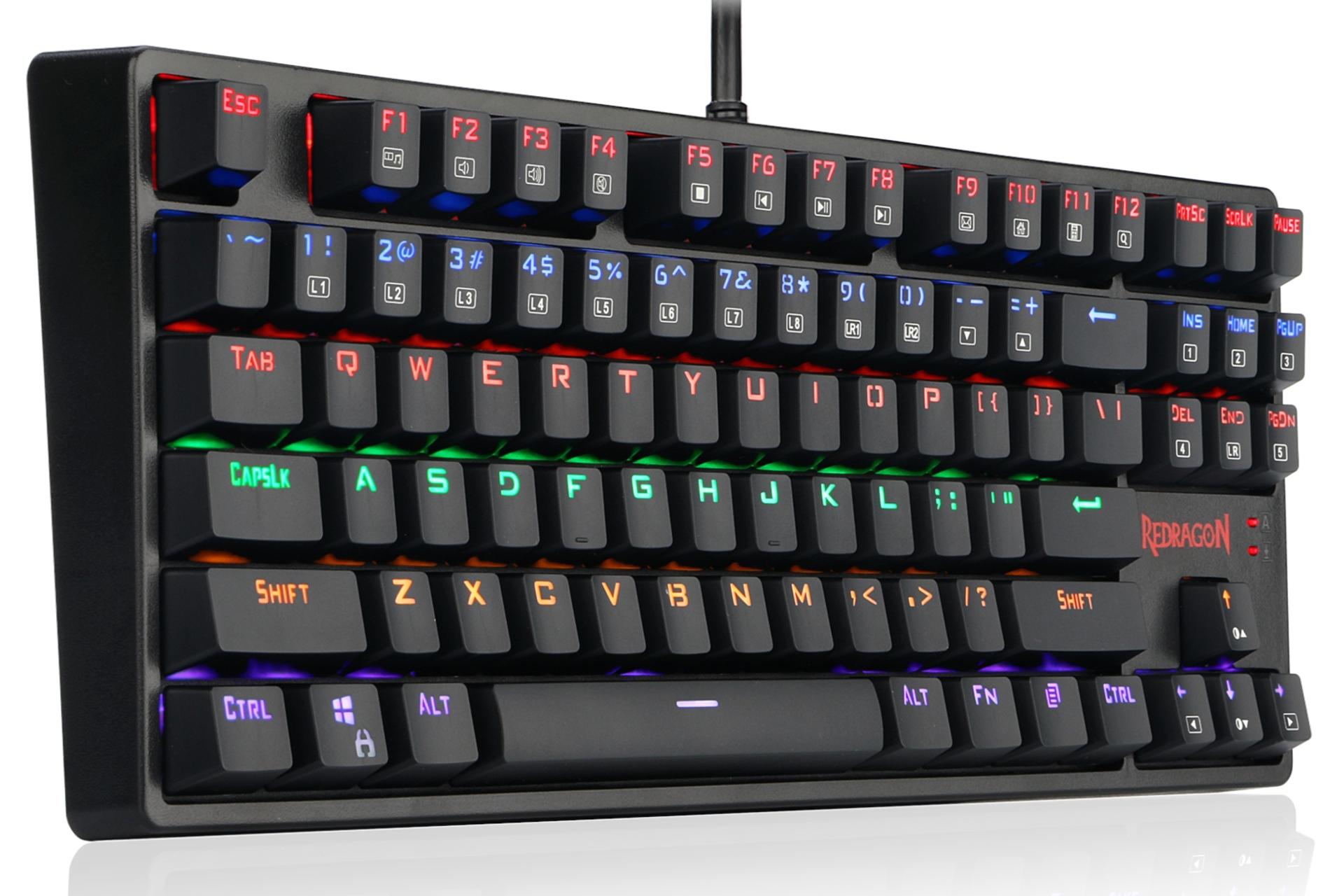 نمای جانبی چپ کیبورد ردراگون Redragon K576R DAKSA