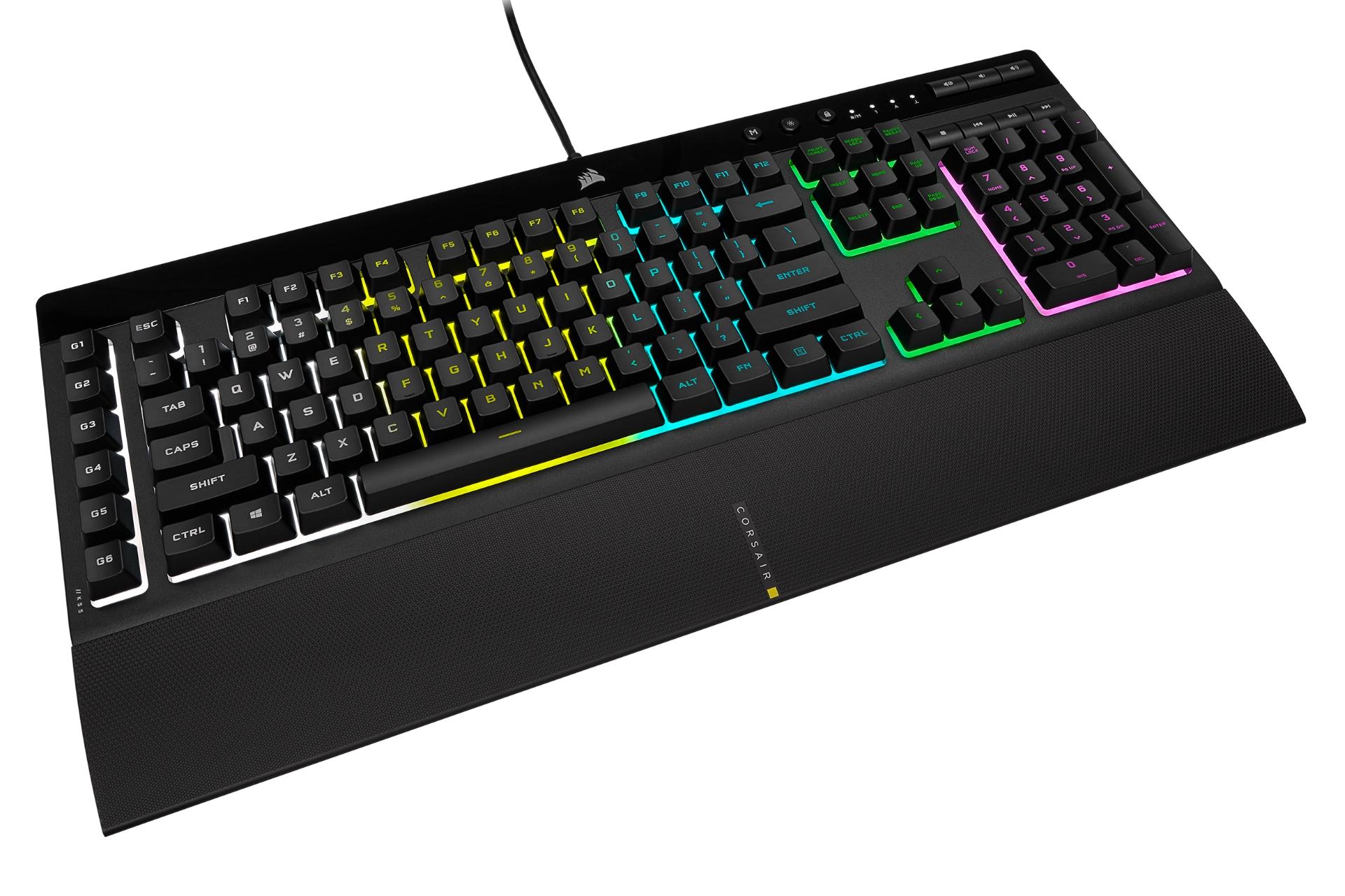 نمای چپ کیبورد کورسیر Corsair K55 RGB PRO