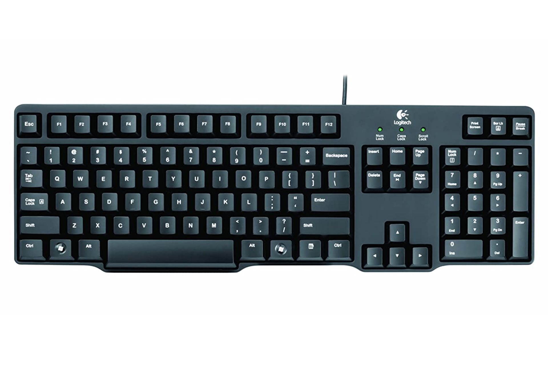 کیبورد لاجیتک Logitech K100 Classic نمای بالا