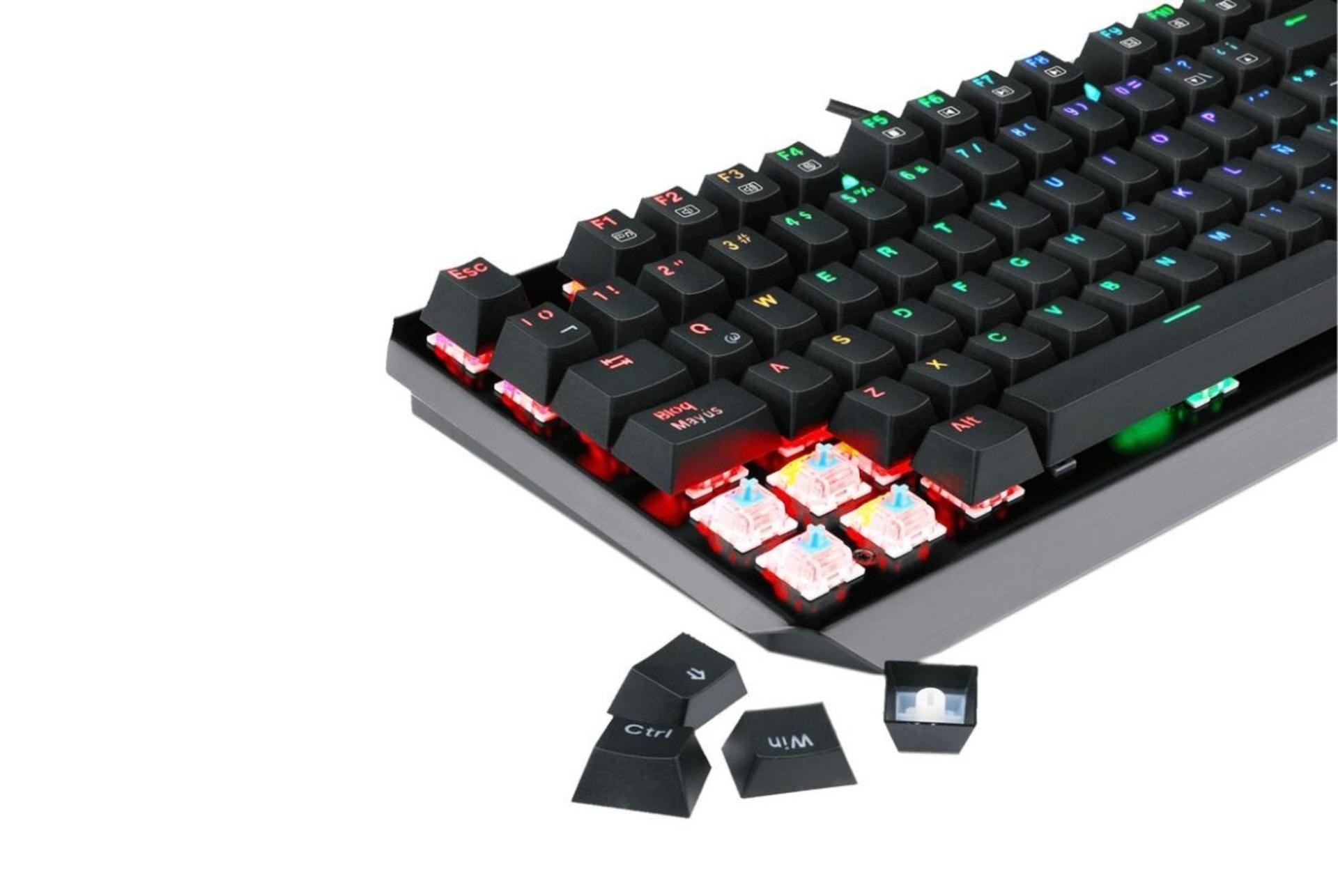 سوئیچ های کیبورد گیمینگ Redragon K553 USAS با نور پس زمینه RGB