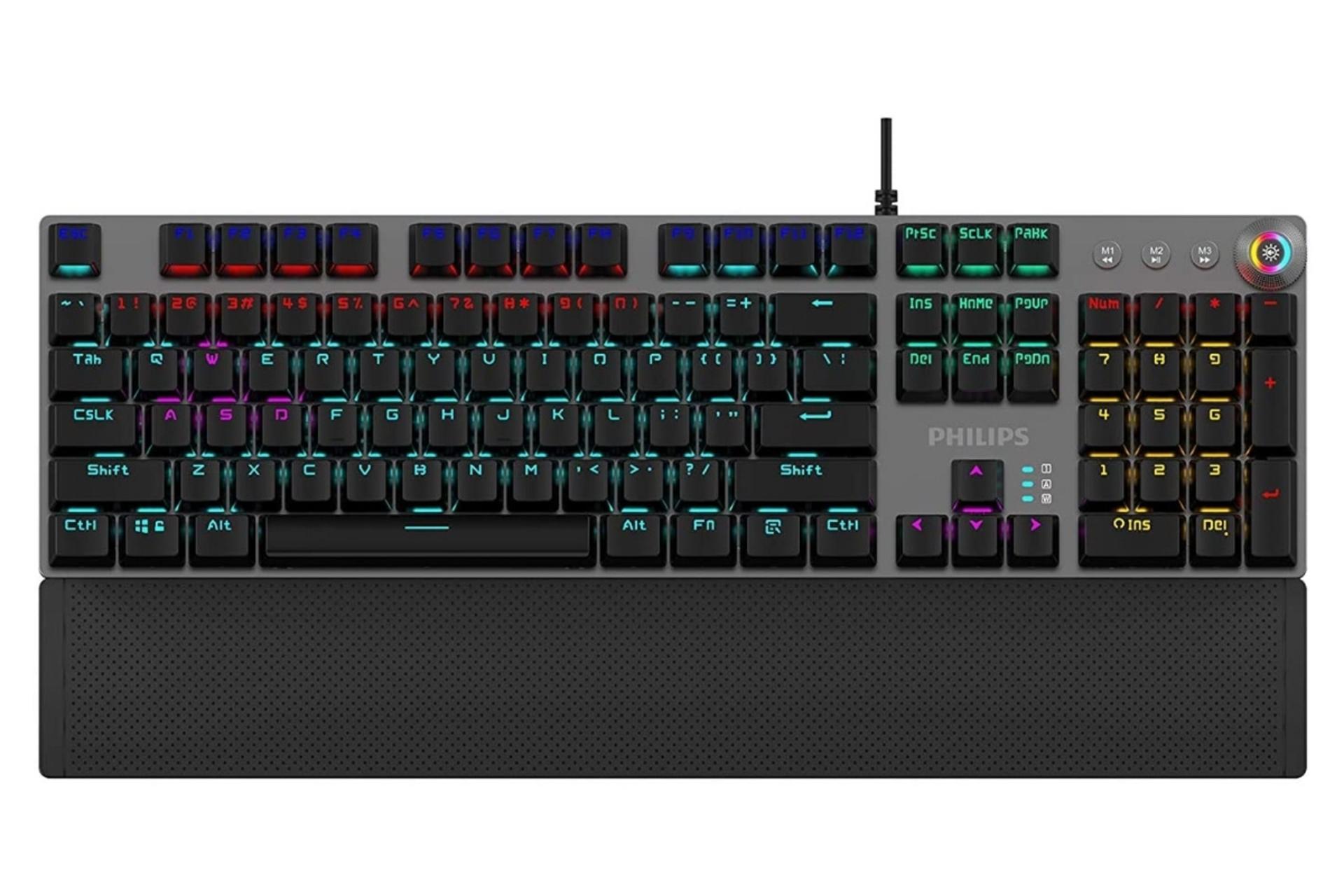 نمای جلو کیبورد گیمینگ Philips SPK8614