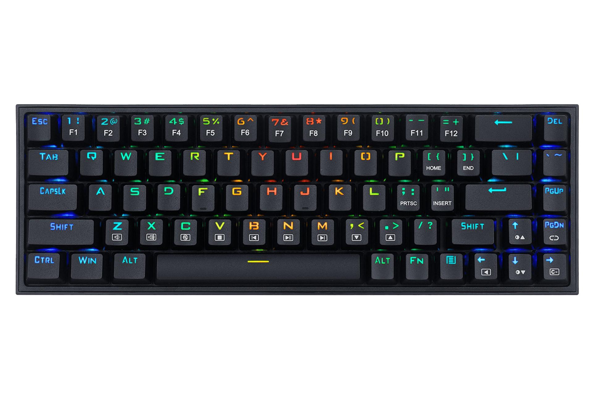 مرجع متخصصين ايران كيبورد ردراگون Redragon K631 Castor نماي بالا