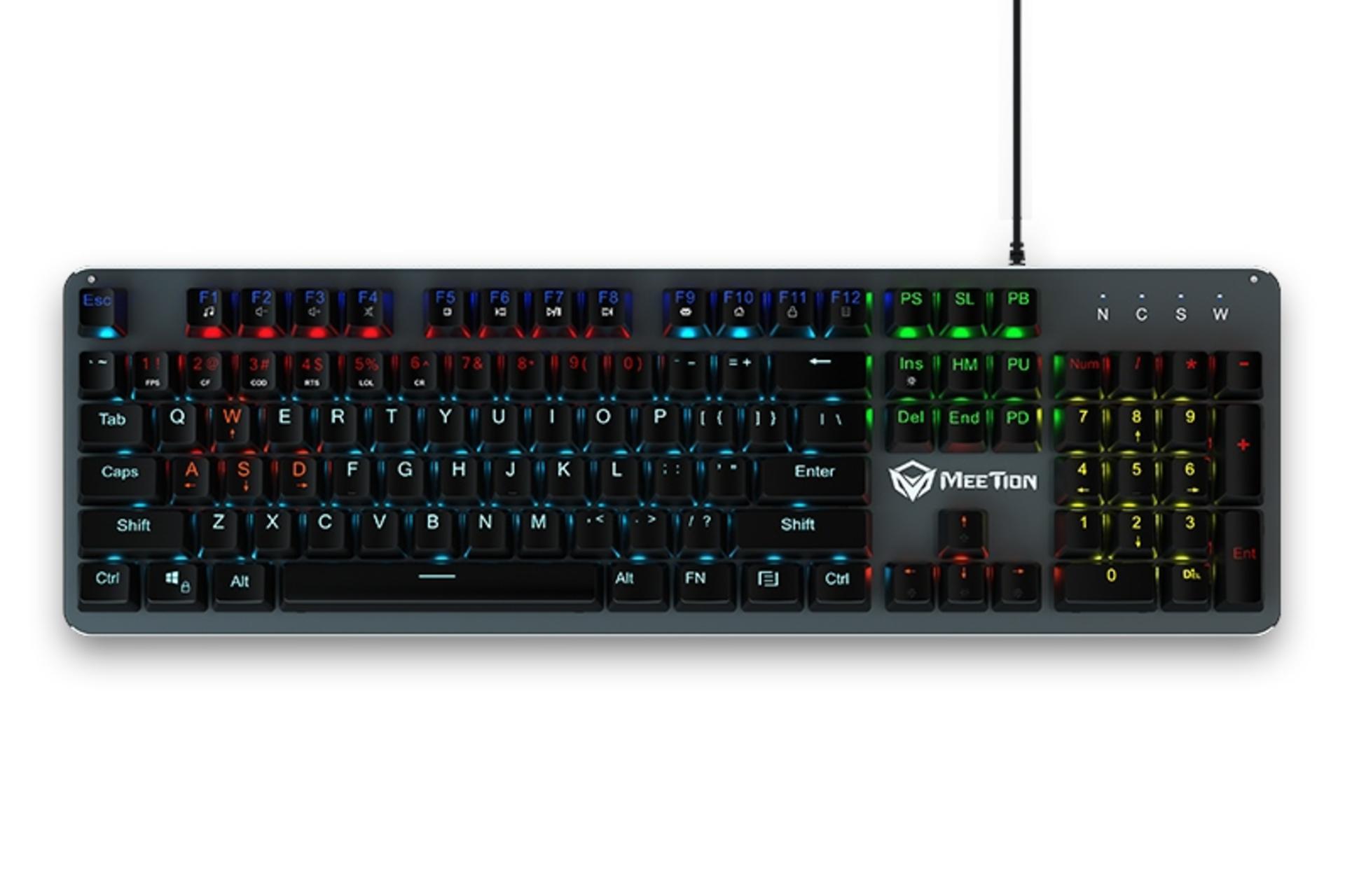 نمای روبرو کیبورد میشن Meetion MK007