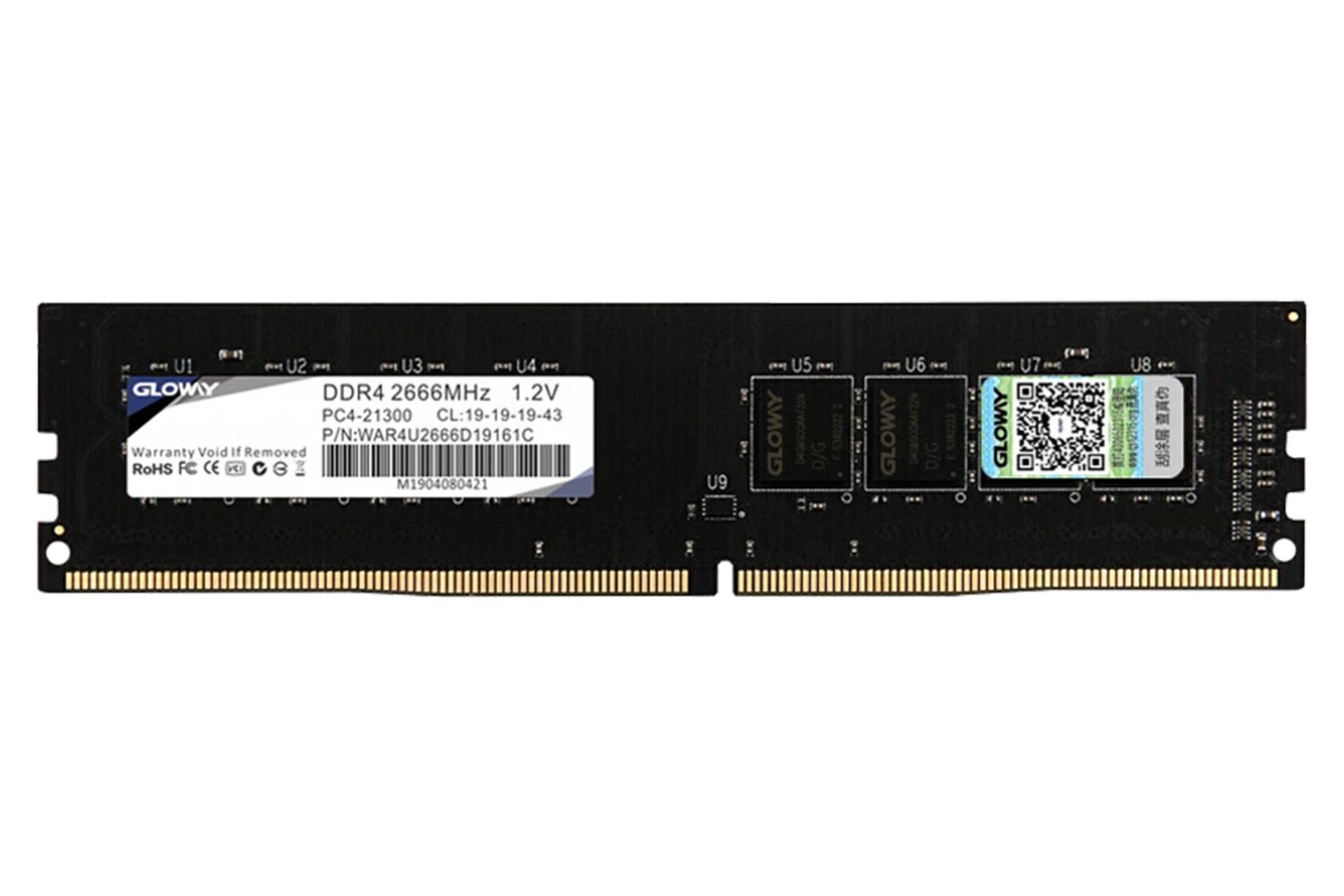 رم گلووی GLOWAY WAR 8GB DDR4-2666 CL19
