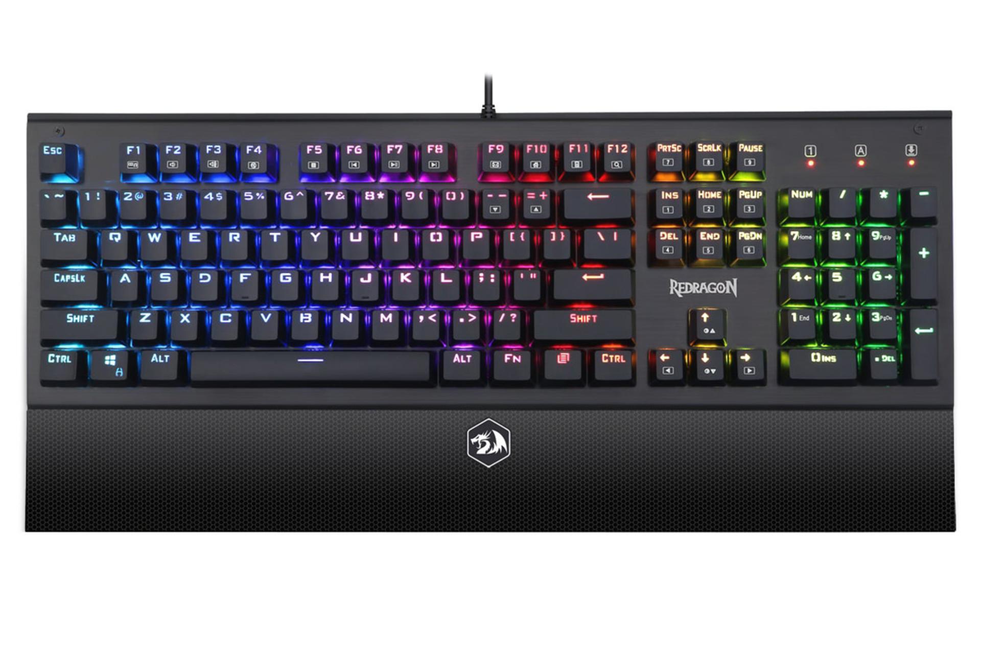 نمای روبرو کیبورد ردراگون ARYAMAN K569 RGB