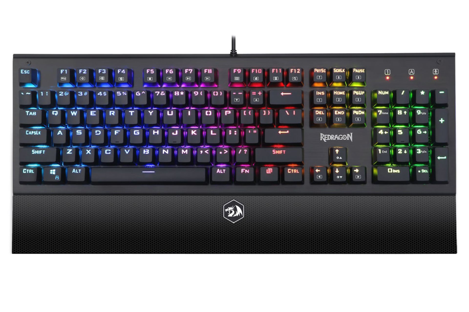 نمای روبرو کیبورد ردراگون ARYAMAN K569 RGB