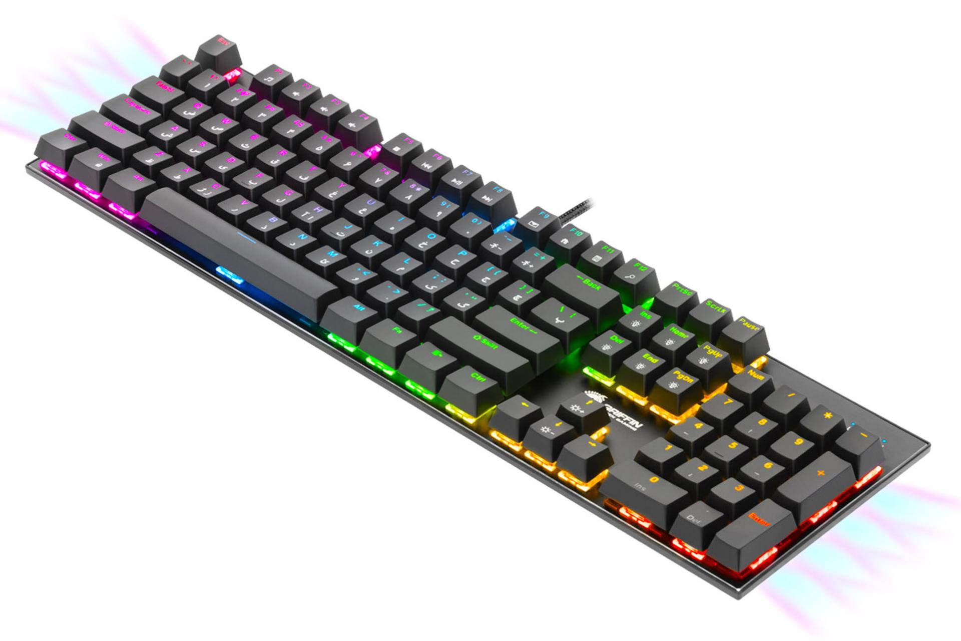 نیمرخ بالا و راست کیبورد گرین GK802 RGB