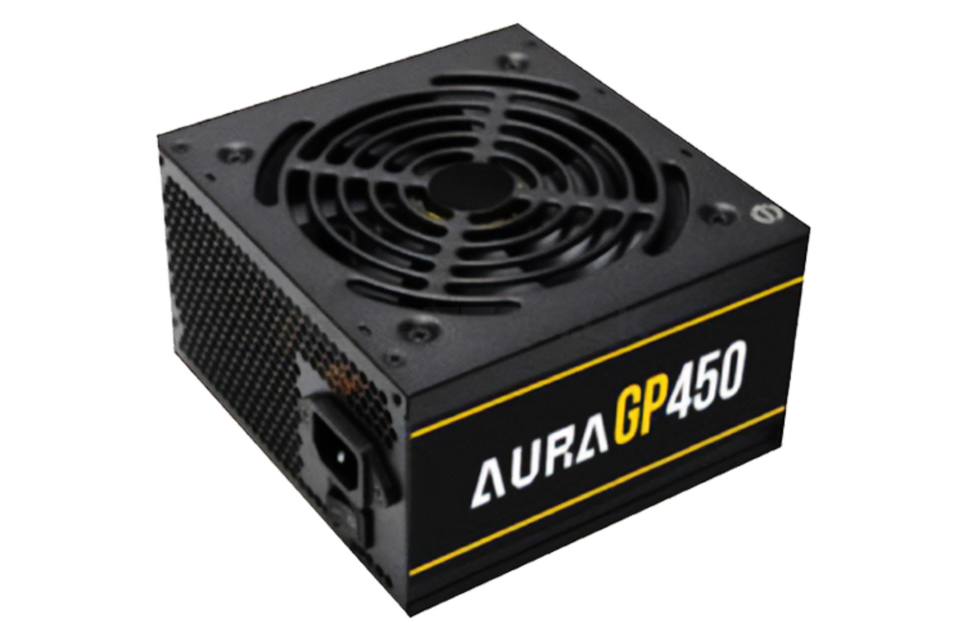ابعاد پاور کامپیوتر گیم دیاس AURA GP450 با توان 450 وات