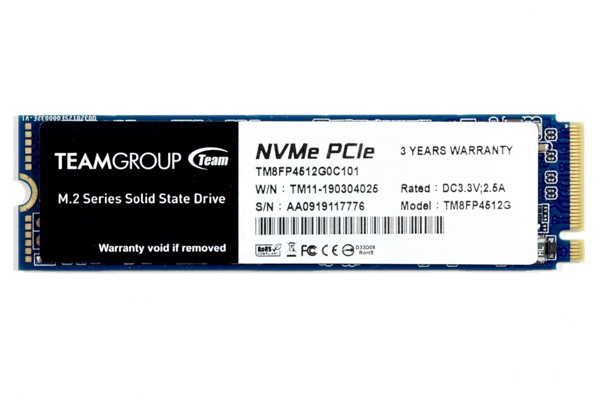 SSD تیم گروپ MP34 NVMe M.2 ظرفیت 256 گیگابایت TeamGroup