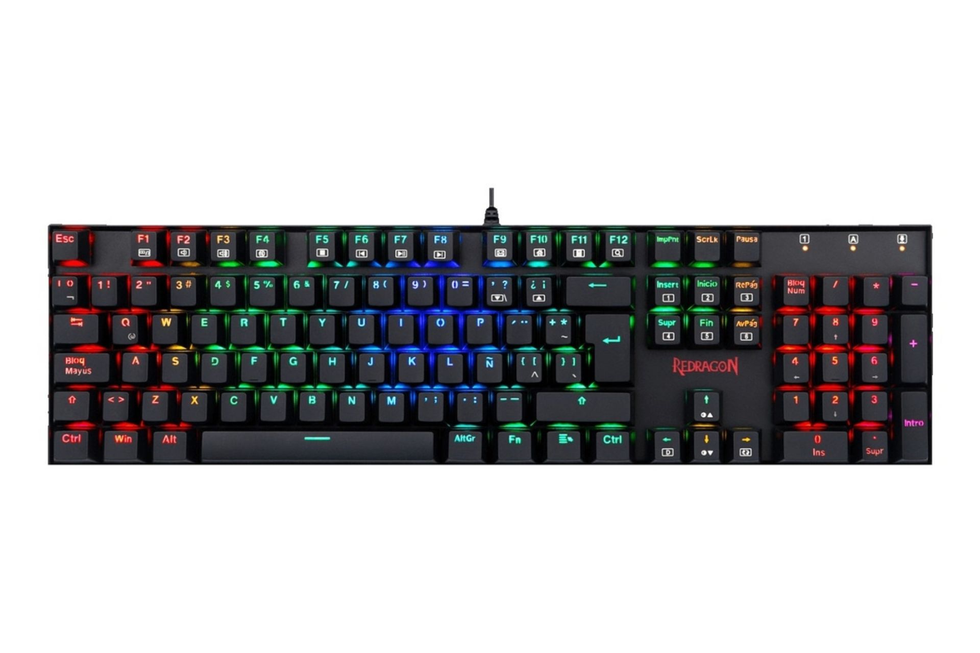 نمای جلو کیبورد گیمینگ Redragon K551