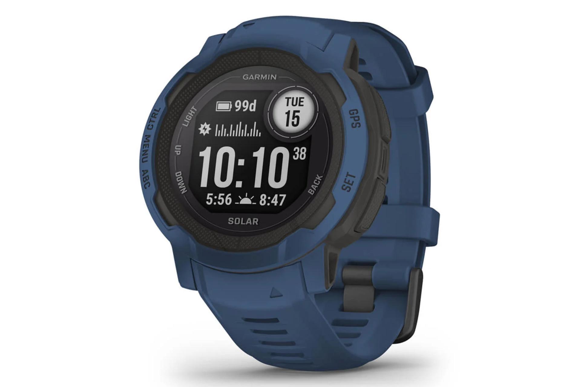 ساعت هوشمند گارمین Garmin Instinct 2 Solar 45mm مدل 45 میلی‌متری آبی