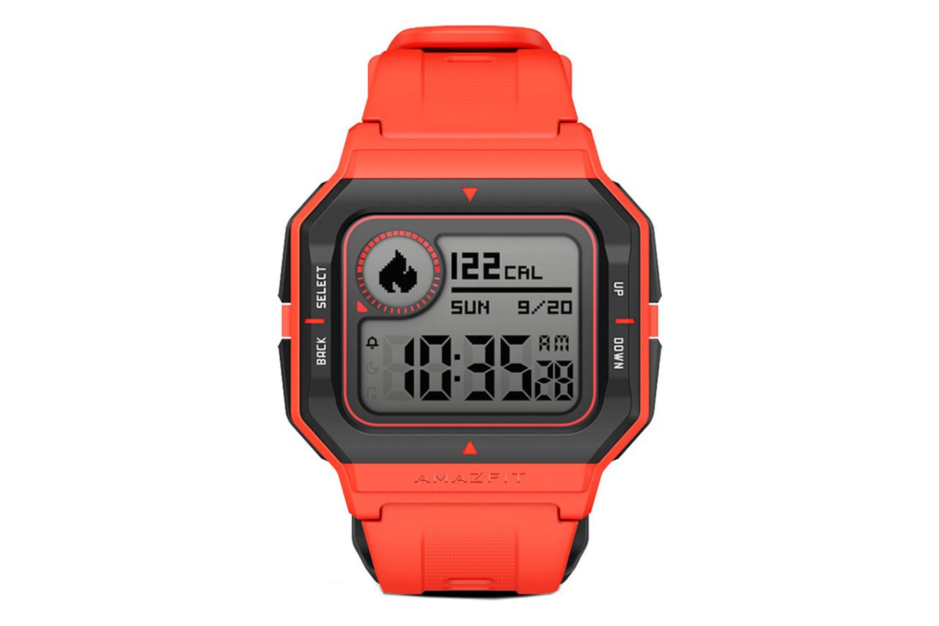 نمای جلو ساعت هوشمند امیزفیت نئو رنگ نارنجی