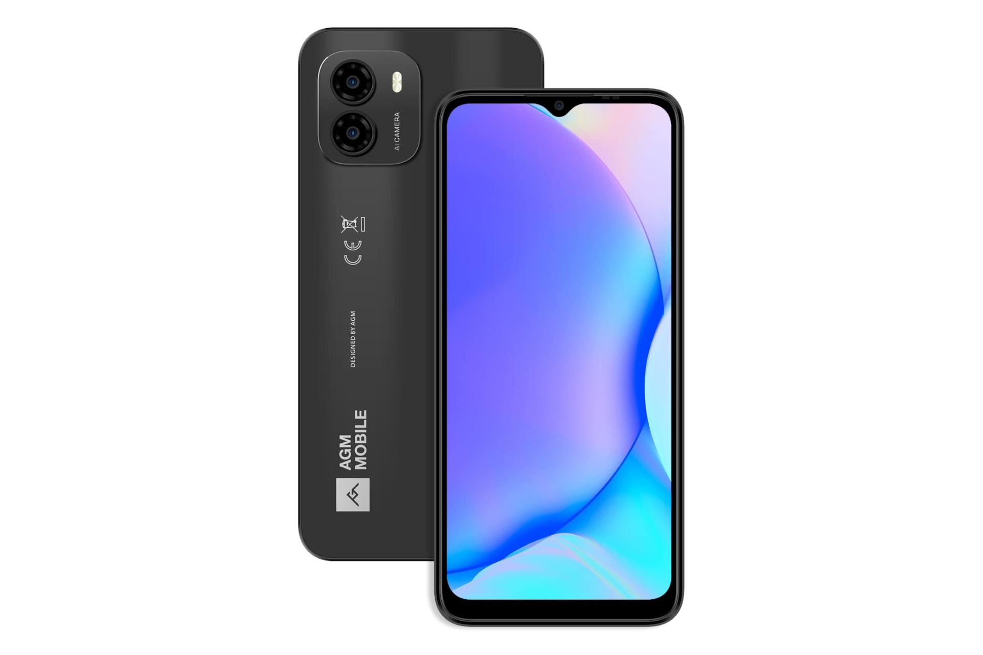 پنل جلو و پشت گوشی موبایل نوت N1 ای جی ام / AGM Note N1 مشکی